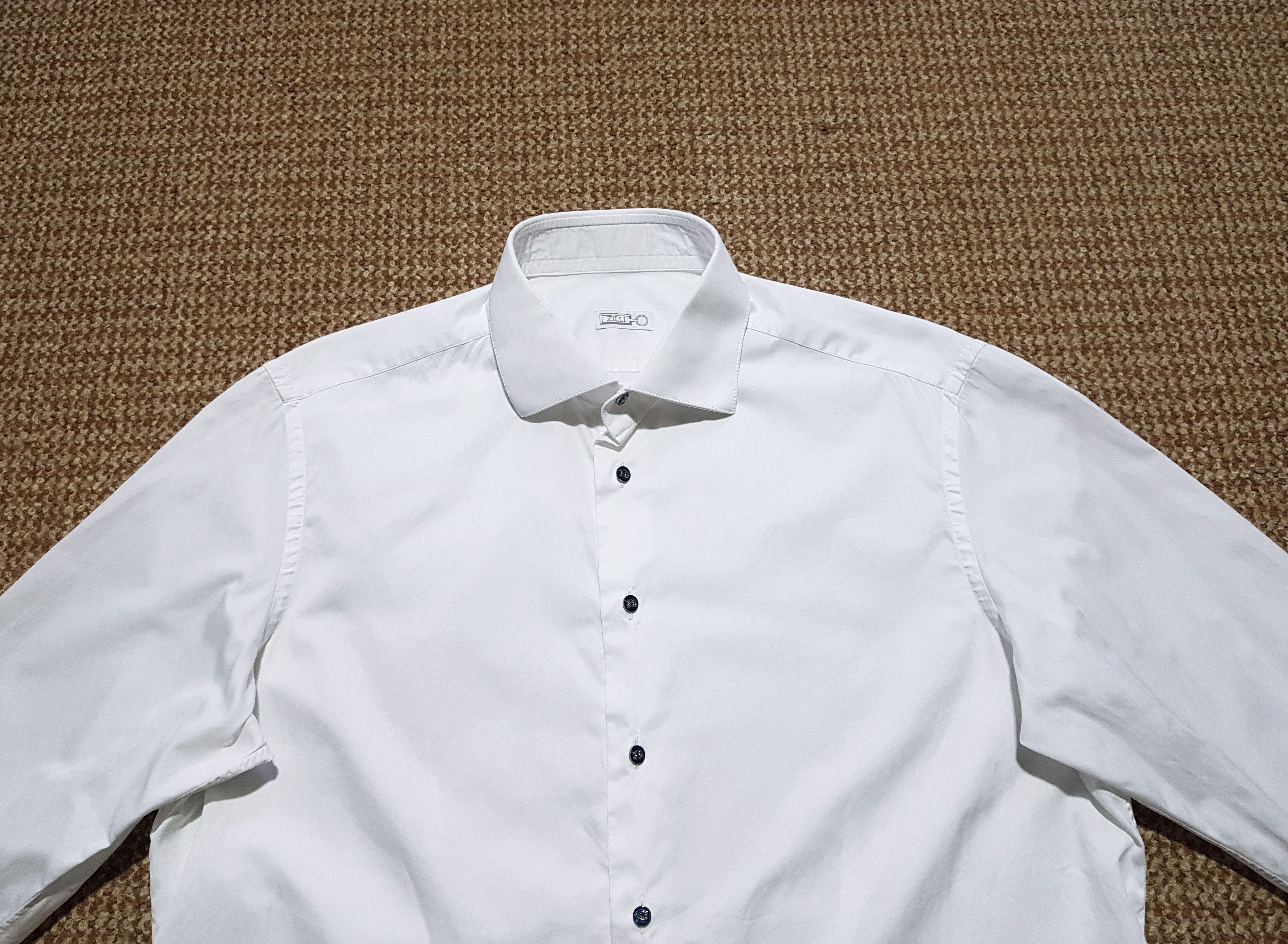 Zilli Zilli White Formal Shirt Long Sleeve Luxury Size US L / EU 52-54 / 3 - 3 Thumbnail