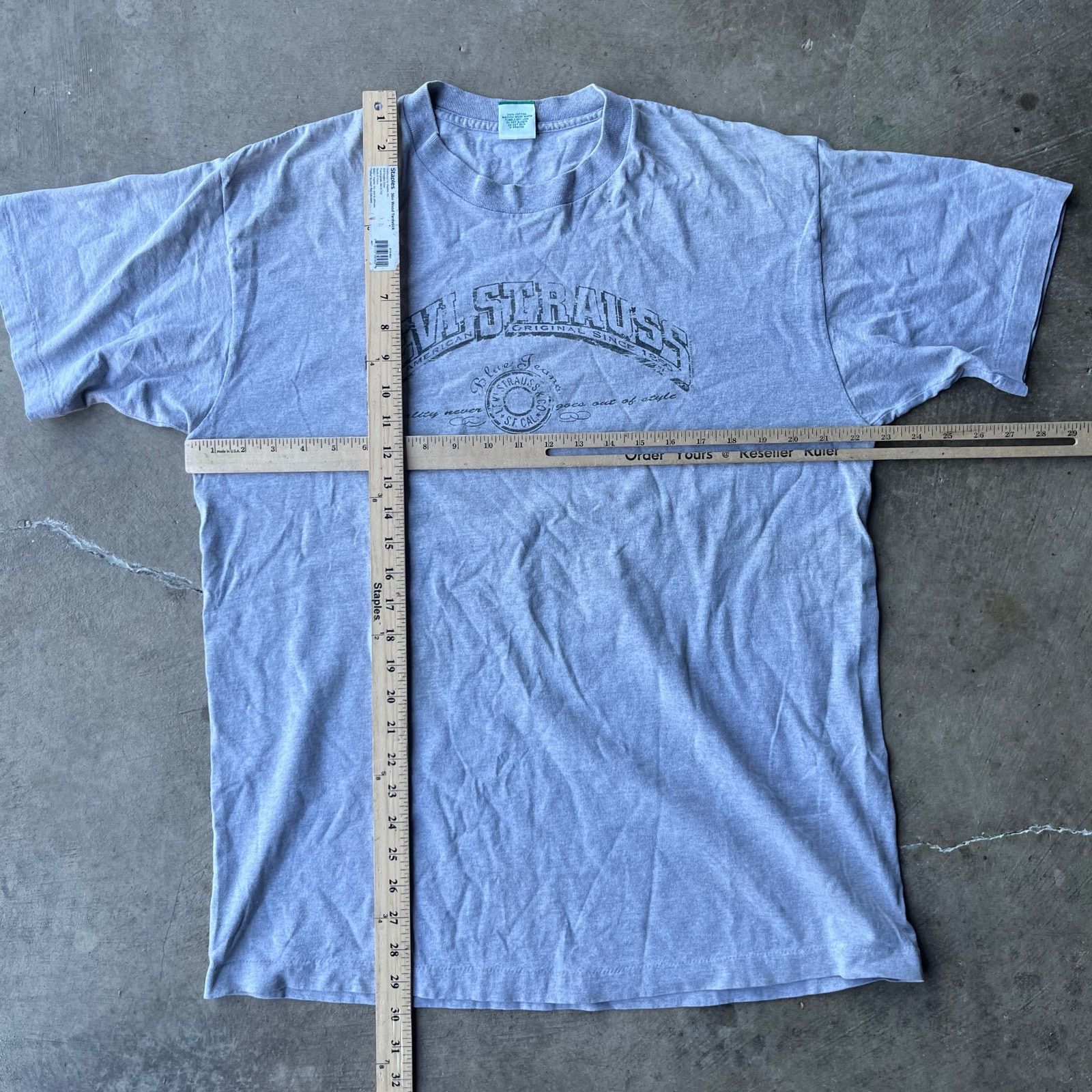 Vintage Vintage 90's LEVI'S SHIRT Classic Logo Graphic XL Grey Size US XL / EU 56 / 4 - 5 Thumbnail