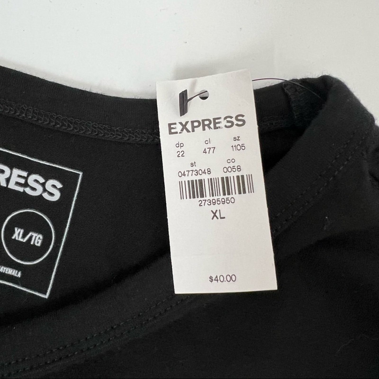 Express Express Black Silver Embroidered X Logo Graphic Tee Men XL Size US XL / EU 56 / 4 - 10 Thumbnail