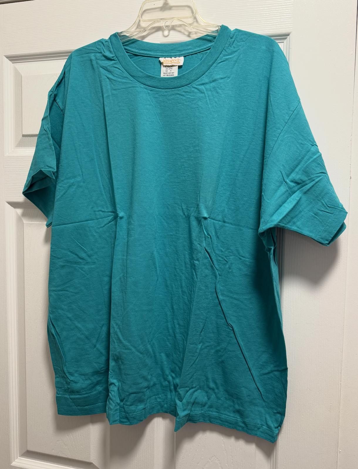 Designer Roaman’s Jade Green Tee 1X Cotton USA Made Size US M / EU 48-50 / 2 - 1 Thumbnail