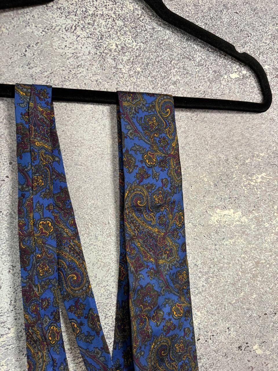 Designer × Vintage Tie Paco Rabbane Men's Logo Comfortable Silk Practical Blue Size ONE SIZE - 5 Thumbnail