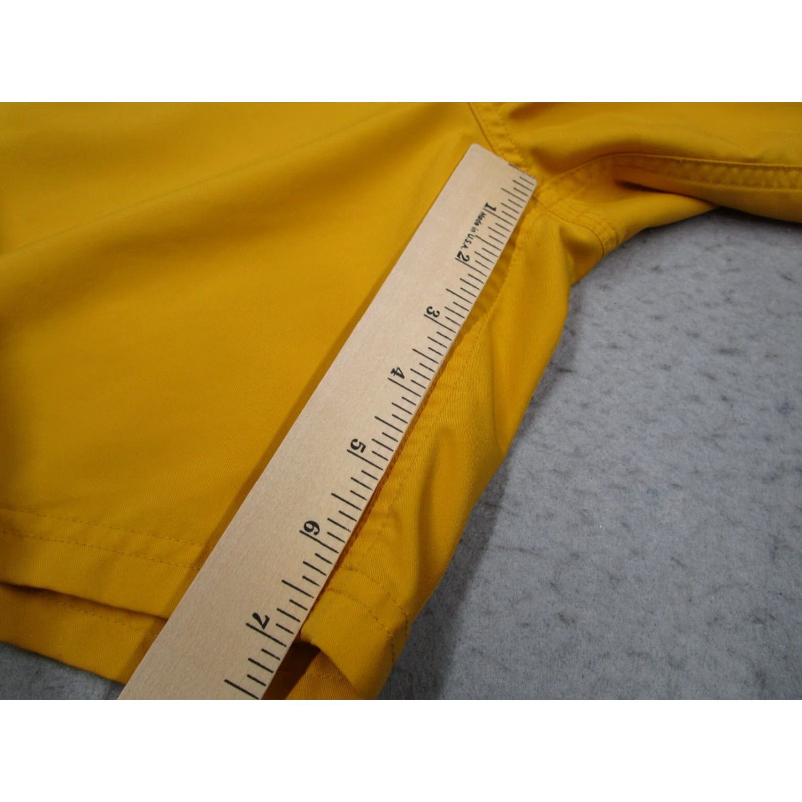 Outerknown Outerknown Mens Yellow 7" Hybrid Shorts - Drawstring Cargo Pocket Chino Lightweight Polyester Beach Outdoor Summer Active Mens L Size US 33 - 5 Thumbnail