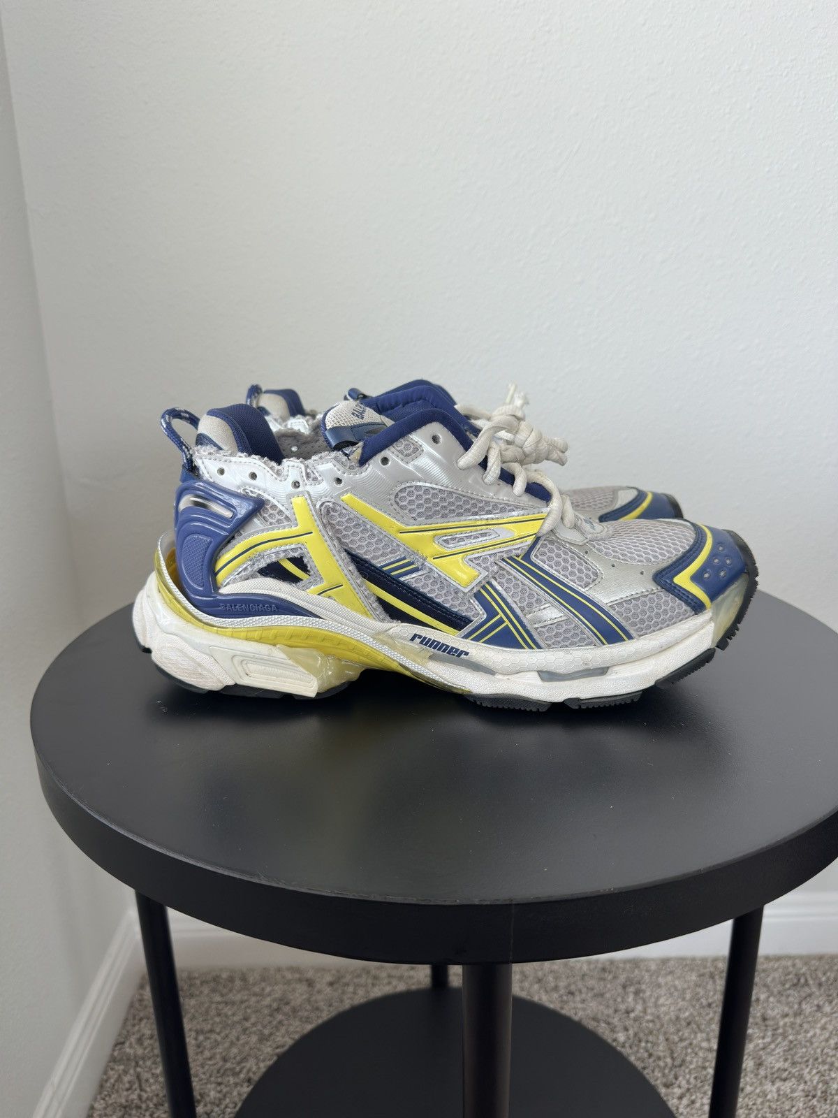 Balenciaga Balenciaga Runner Grey/Yellow/Blue Size US 10 / EU 43 - 3 Thumbnail