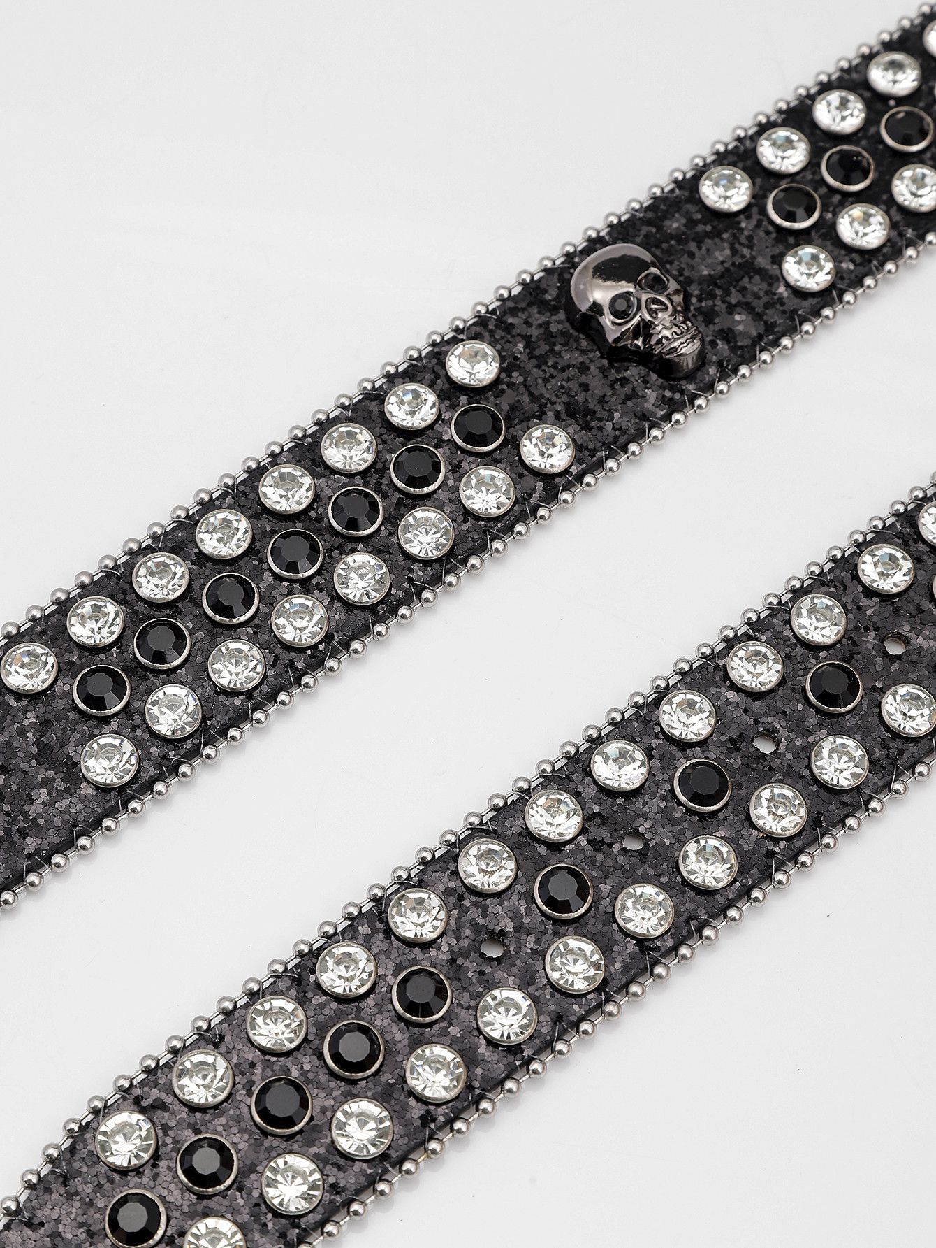 Designer × Vintage Black Shinning Skull Belt Size ONE SIZE - 5 Thumbnail