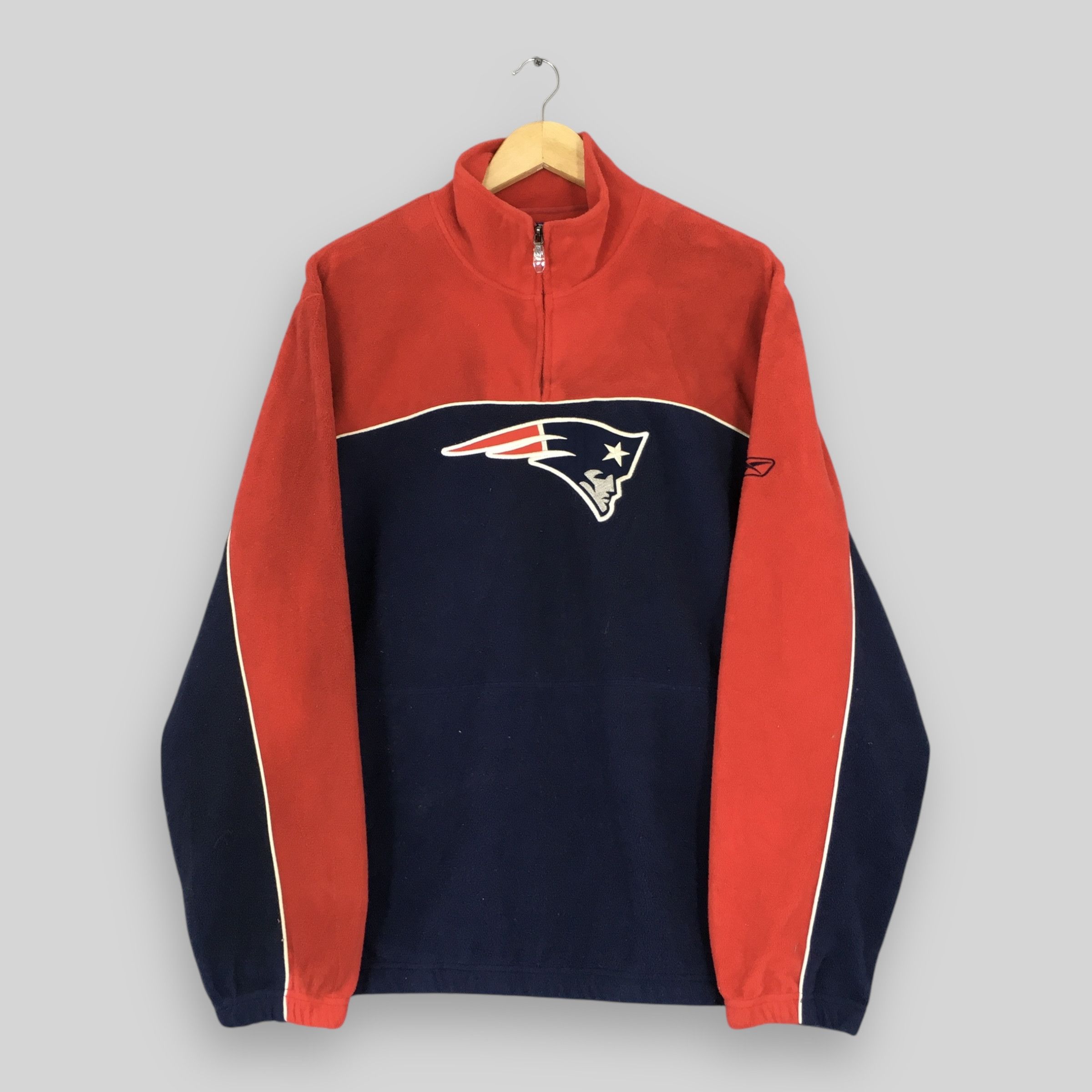NFL × Vintage Vintage New England Patriots NFL Half Zipper Sweater Medium Size US M / EU 48-50 / 2 - 1 Thumbnail