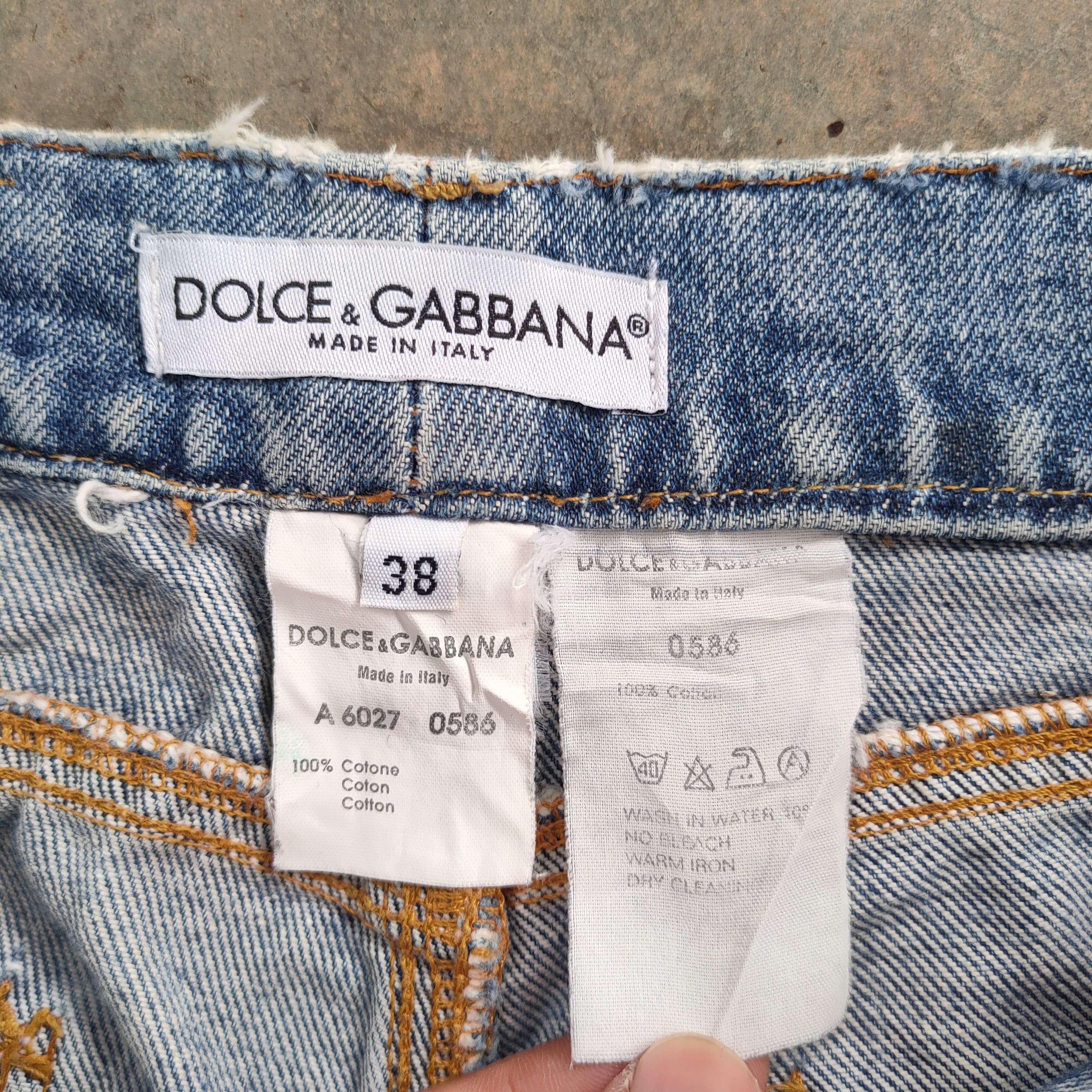Dolce & Gabbana FLARE💥 DOLCE & GABBANA FADED WOMAN RIPPED DENIM JEAN PANTS Size US 28 / EU 44 - 5 Thumbnail