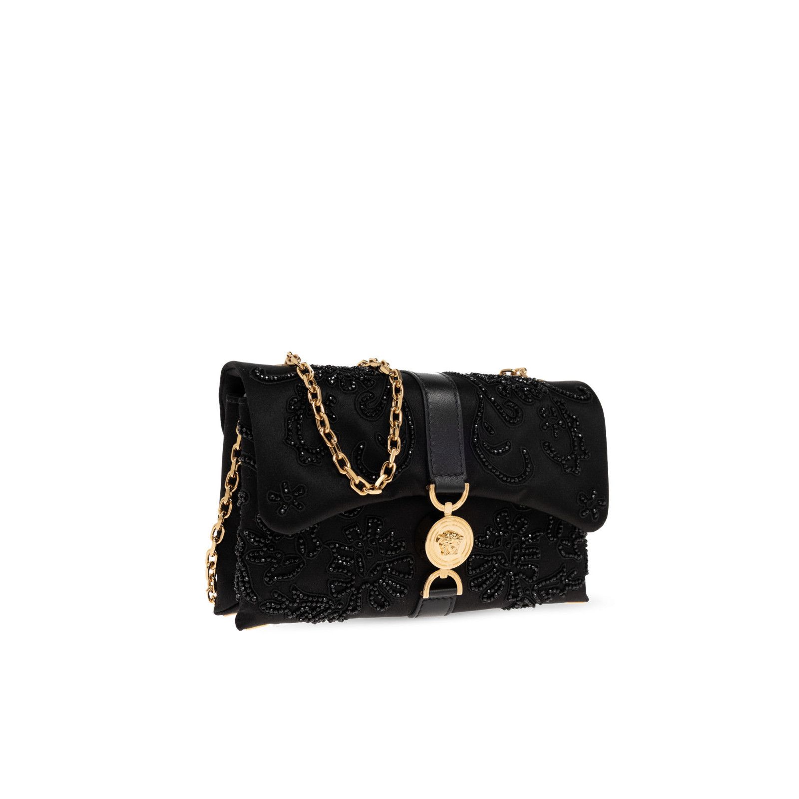 Versace VERSACE Kleio Mini Black Leather Shoulder Bag New & Authenti Size ONE SIZE - 3 Thumbnail