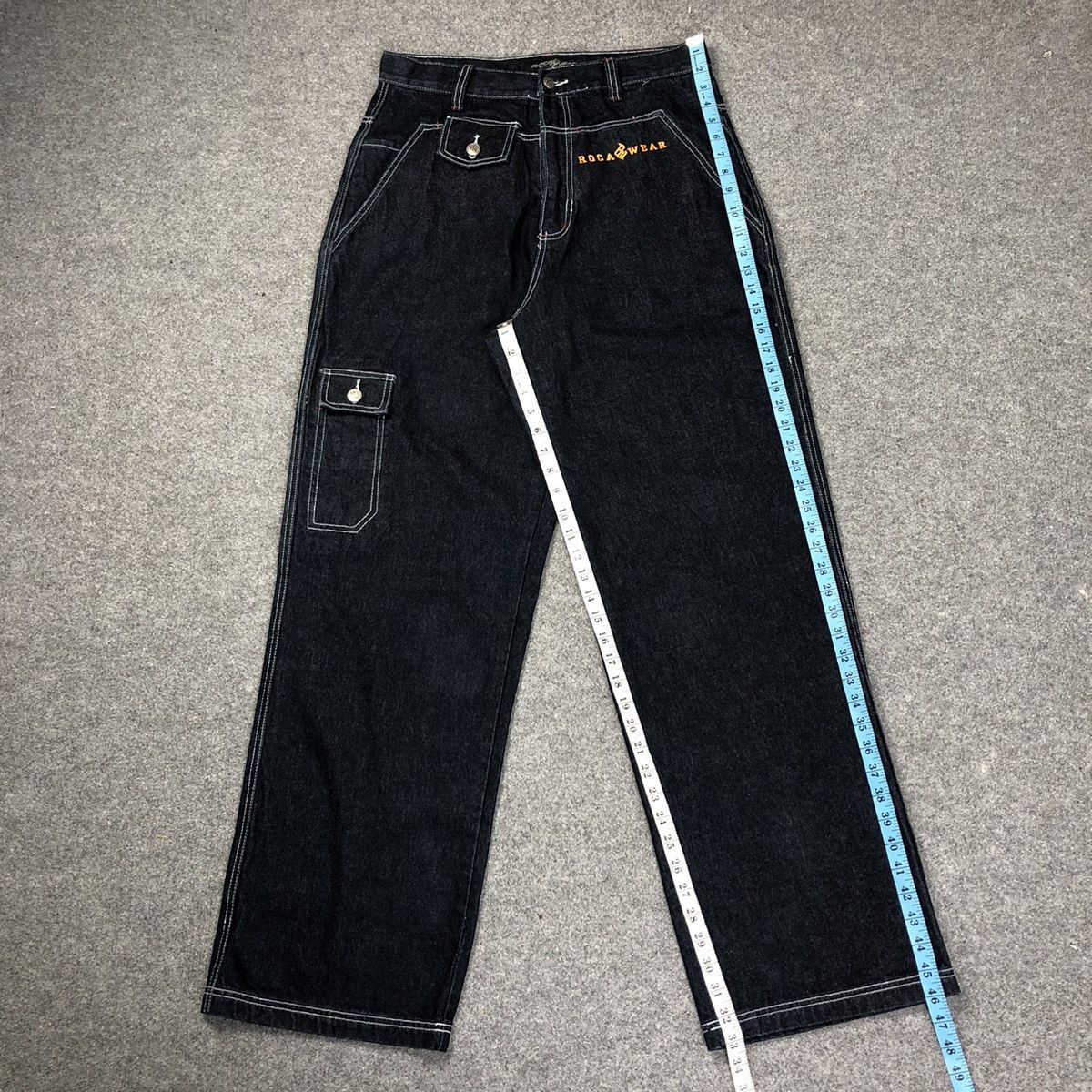 Rocawear 💢Rare💢 Vintage y2k ROCAWEAR Baggy Denim Jeans Size US 33 - 10 Thumbnail