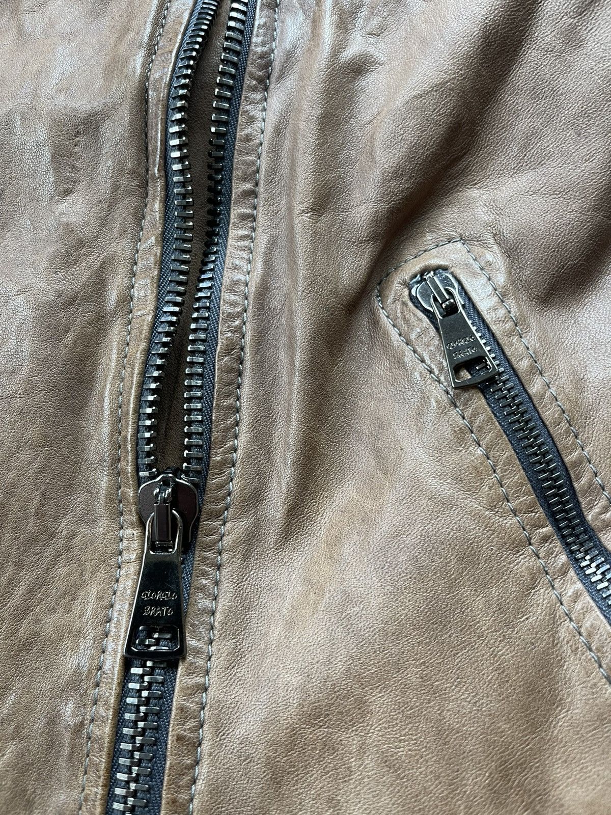Giorgio Brato Giorgio Brato Avant Garde Distressed Handmade Leather Jacket Size M / US 6-8 / IT 42-44 - 10 Thumbnail