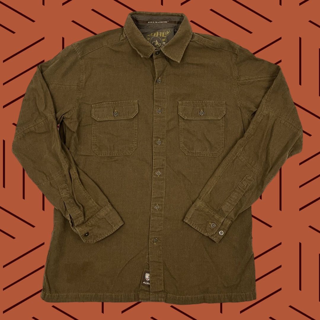 Vintage Kuhl Shirt Mens Medium Brown Cotton Wool Blend Flannel Hiking Gorpcore Size US M / EU 48-50 / 2 - 1 Thumbnail