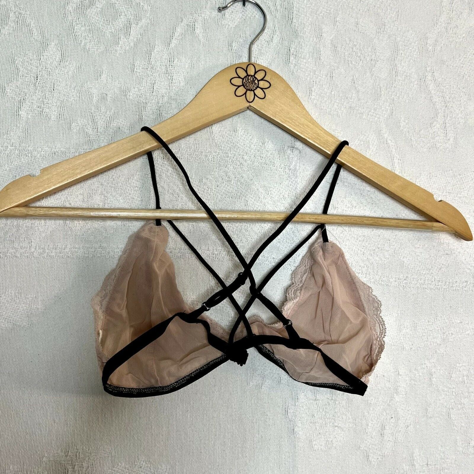 Victoria's Secret Victoria's Secret Pink Lace Criss Cross Bralette Size ONE SIZE - 5 Thumbnail