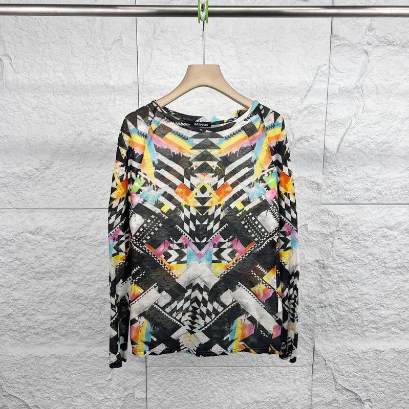 Balmain Balmain Multi-Color Cotton Women's Pullover Sweater 0089 Size ONE SIZE - 1 Thumbnail