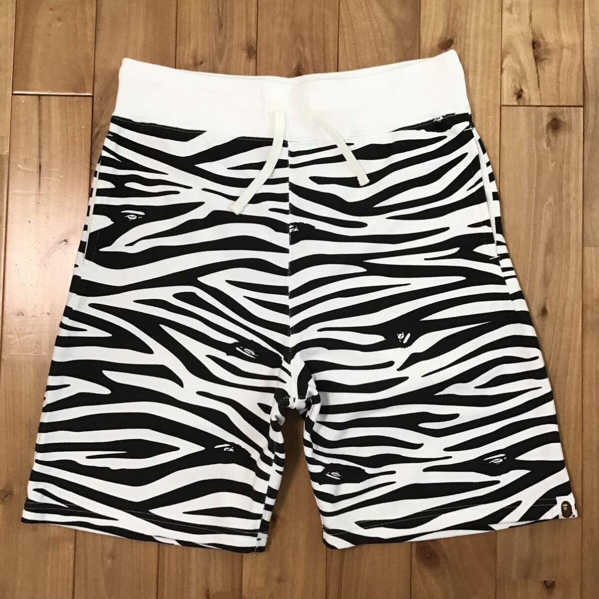 Bape × Nigo BAPE Zebra camo sweat shorts a bathing ape NIGO ★size M Size US 32 / EU 48 - 1 Thumbnail