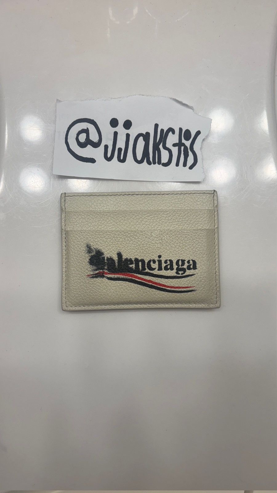 Balenciaga MEN'S CASH CARD HOLDER IN LIGHT BEIGE Size ONE SIZE - 1 Thumbnail