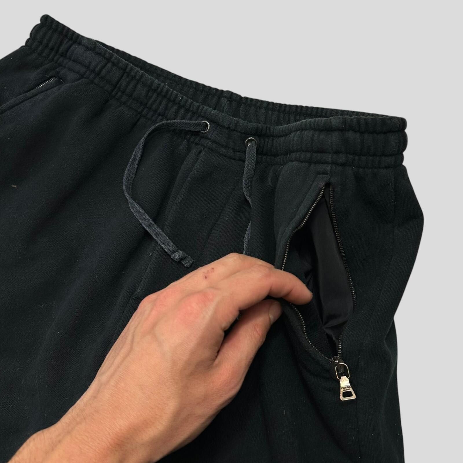 Prada Prada Sport 2006 Black Cotton Jogger Tracksuit Bottoms - M/L Size US 30 / EU 46 - 3 Thumbnail