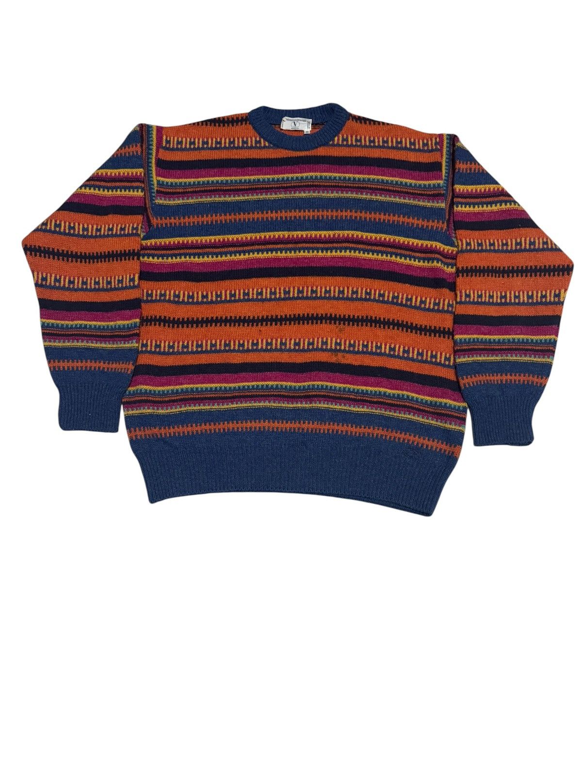 Vtg V Garavani Pullover Knitwear Multicolour Stripes