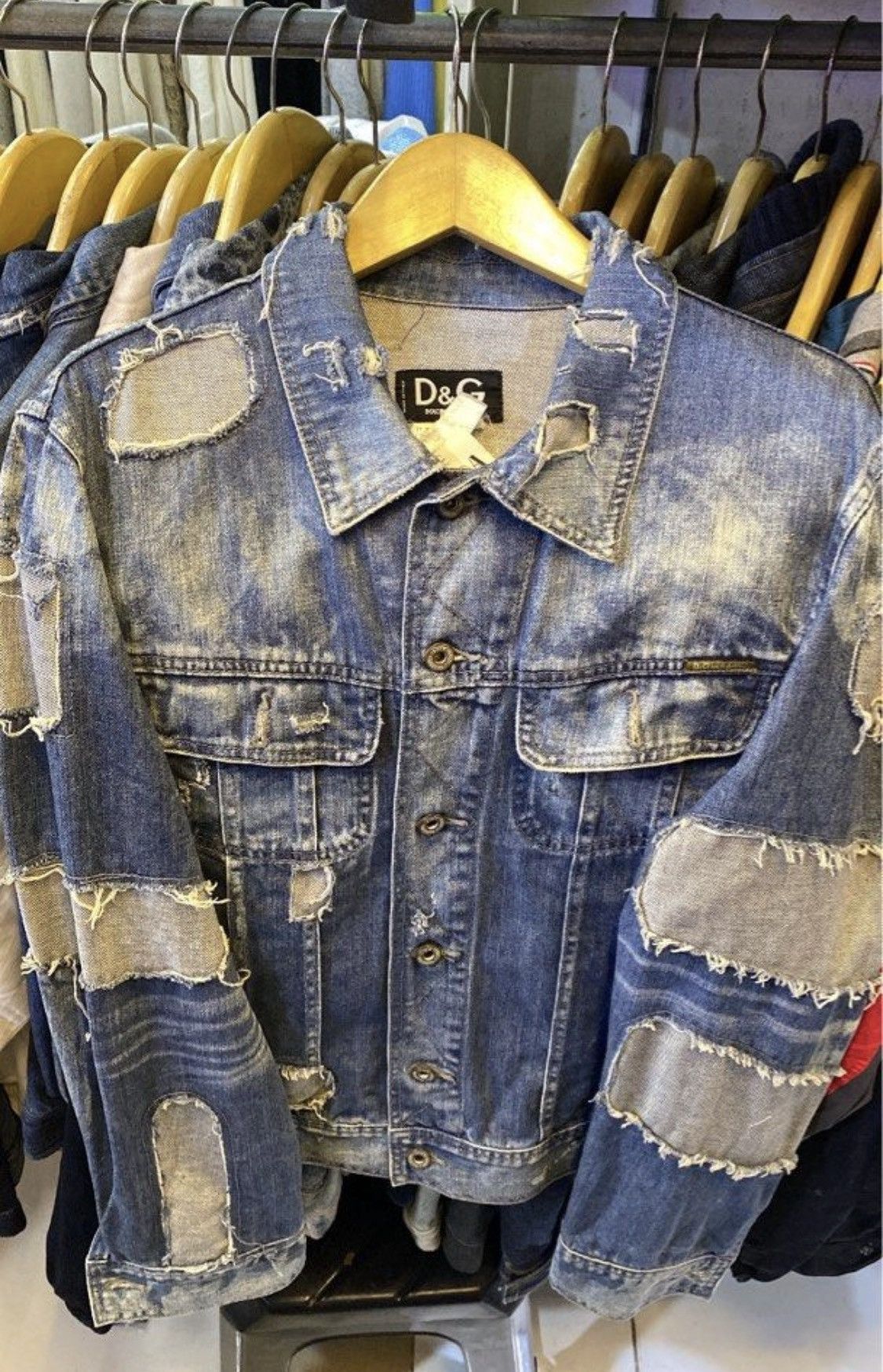 Dolce & Gabbana D&G Dolce & Gabbana Archival Distressed Patchwork Denim Size L / US 10 / IT 46 - 1 Thumbnail