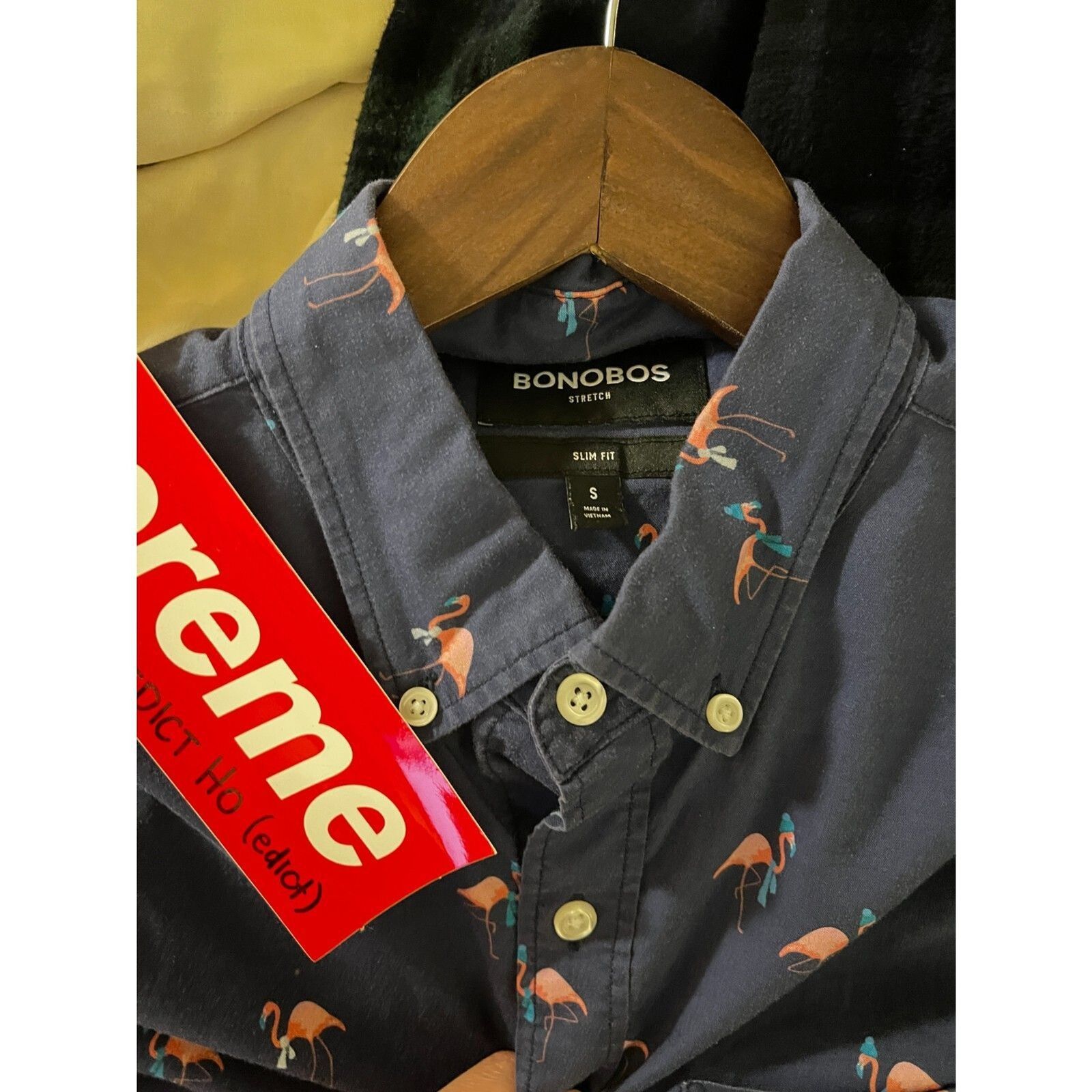 Bonobos Bonobos Flamingo navy party shirt Size US S / EU 44-46 / 1 - 6 Thumbnail