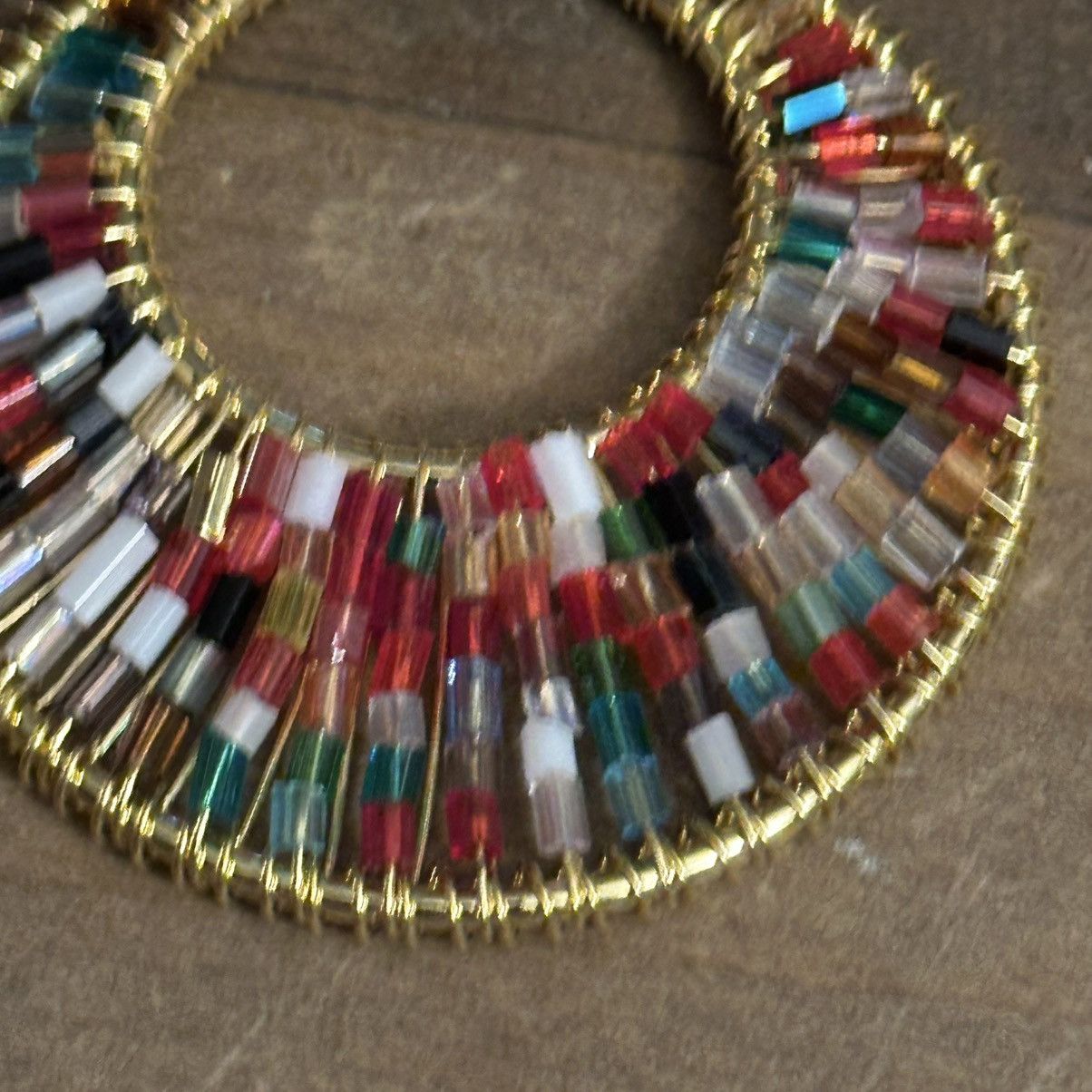 Other Gold tone multicolor beaded hoop earrings Size ONE SIZE - 3 Thumbnail