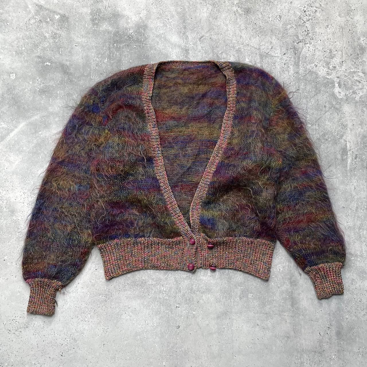 Vintage Vintage 90s Cardigan Two Buttons Faux Mohair Women’s Size L Size L / US 10 / IT 46 - 1 Thumbnail