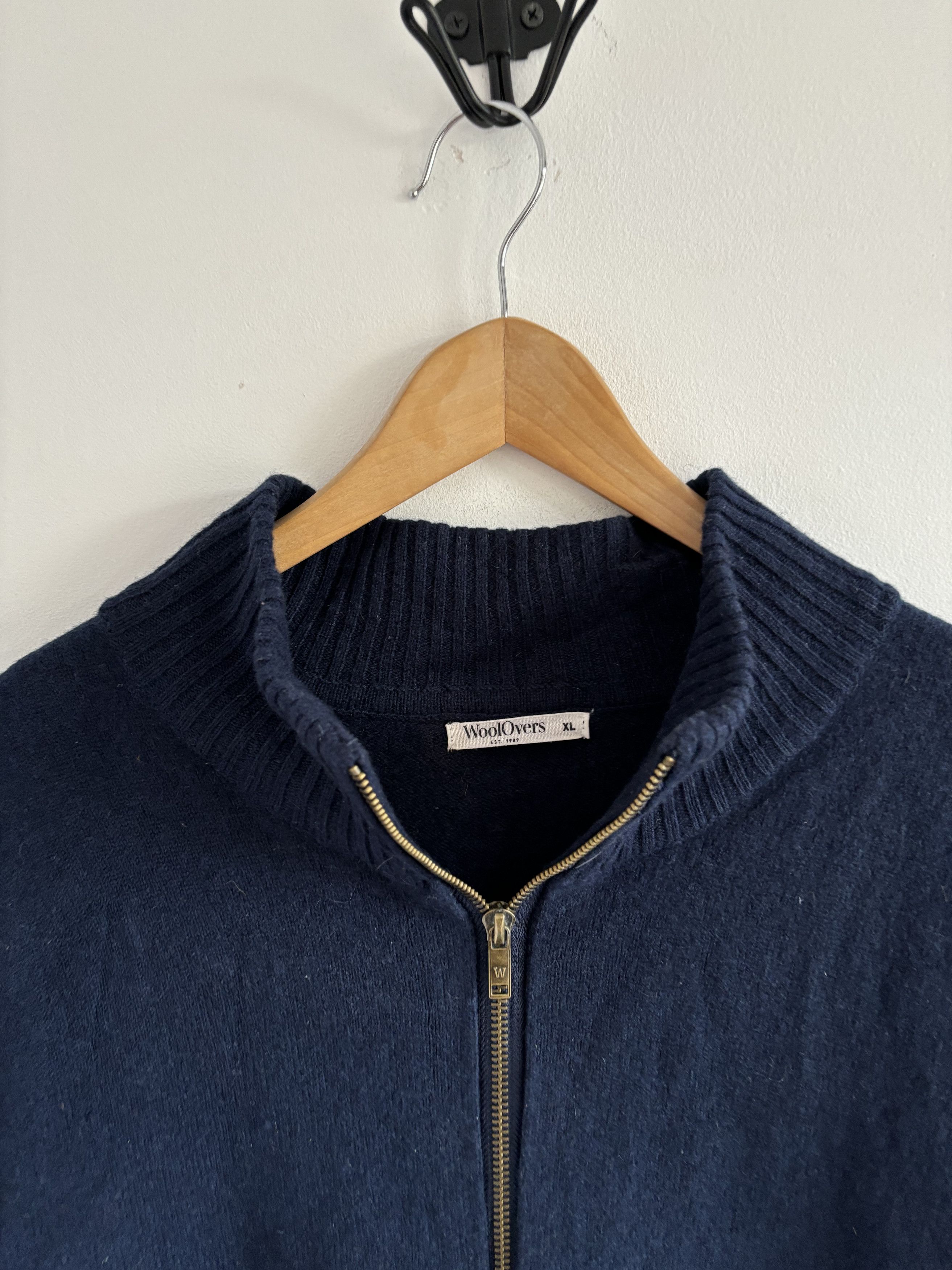 Other Woolover Navy Lambwool Zip Sweater Size US XL / EU 56 / 4 - 3 Thumbnail