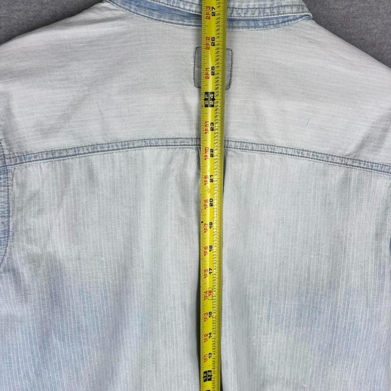 Vintage Faded Glory Shirt Mens XL Blue Denim w/ Black Pearl Western Size US XL / EU 56 / 4 - 6 Thumbnail