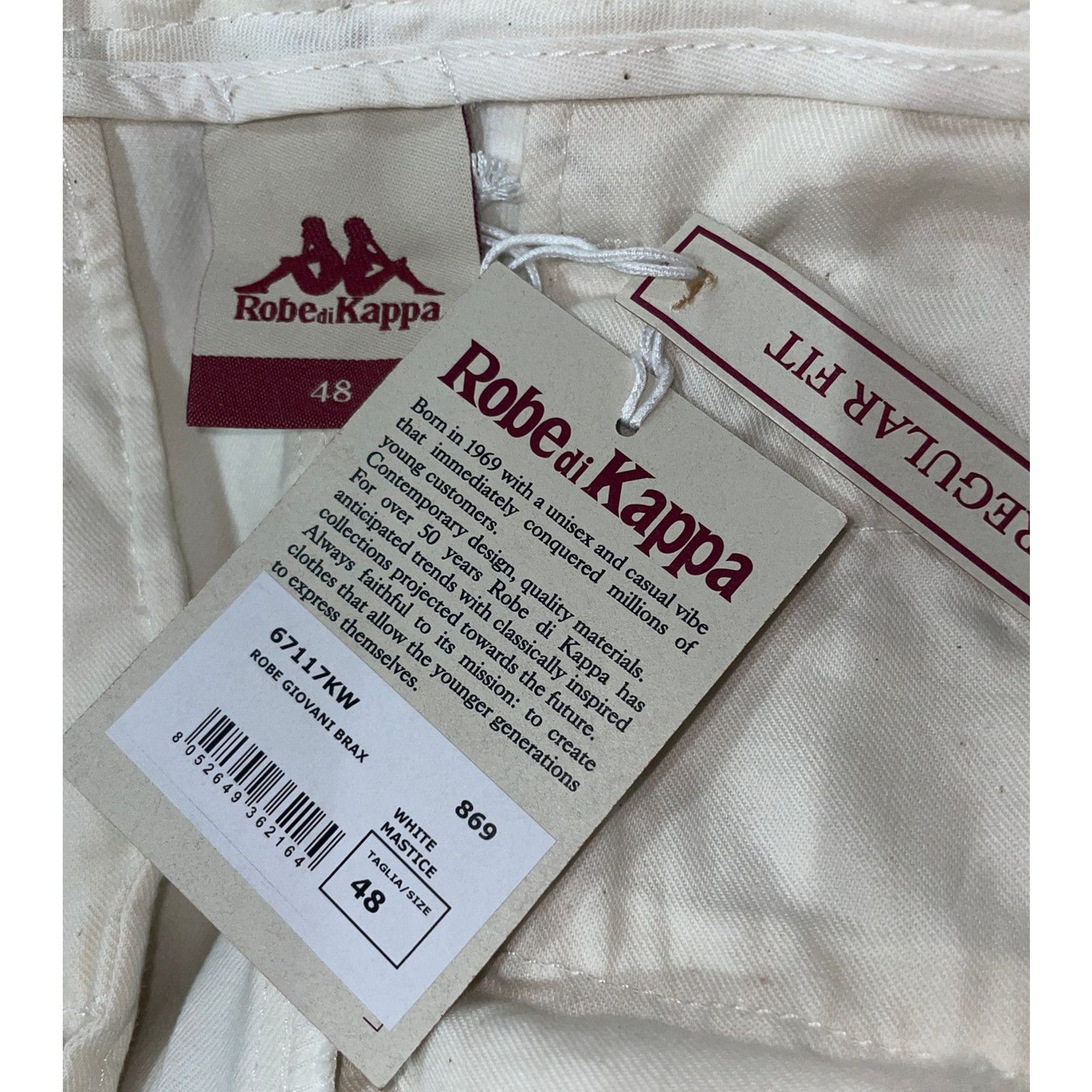 Kappa Kappa Chino Off-White Sz 34X30 Giovanni Brax 48 EU Reg $109 Size US 34 / EU 50 - 4 Thumbnail