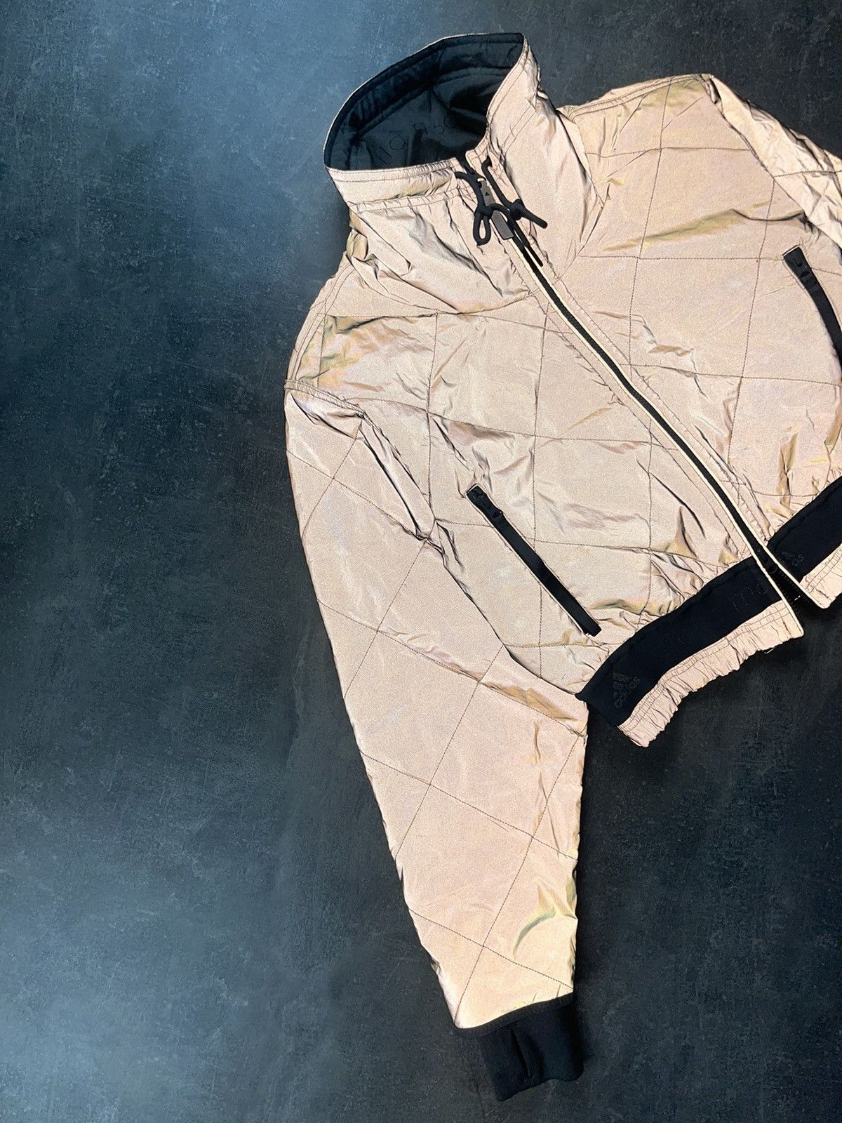 Adidas × Stella McCartney Adidas Stella McCartney Reflective Quilted Jacket Gray Size M / US 6-8 / IT 42-44 - 4 Thumbnail