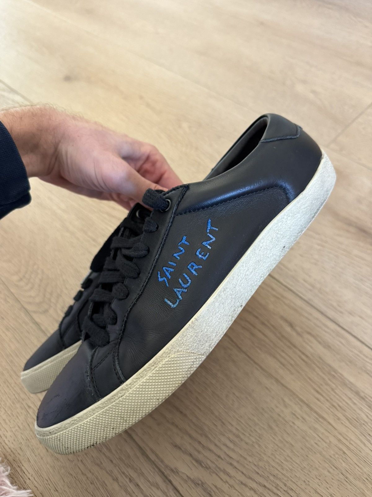 Saint Laurent Paris Court Sig Low Leather Size US 8 / EU 41 - 4 Thumbnail