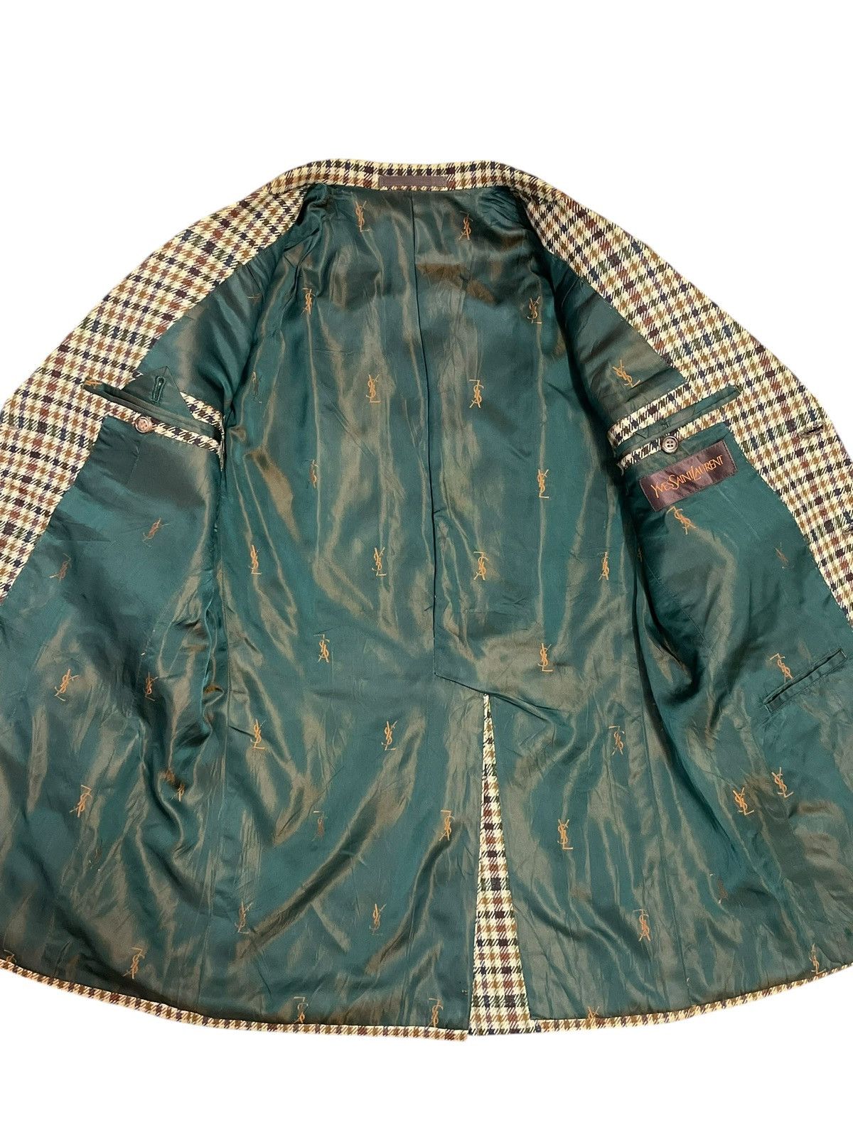 Yves Saint Laurent Vintage Yves Saint Laurent Single Breasted Plaid Wool Blazer Size US M / EU 48-50 / 2 - 8 Thumbnail