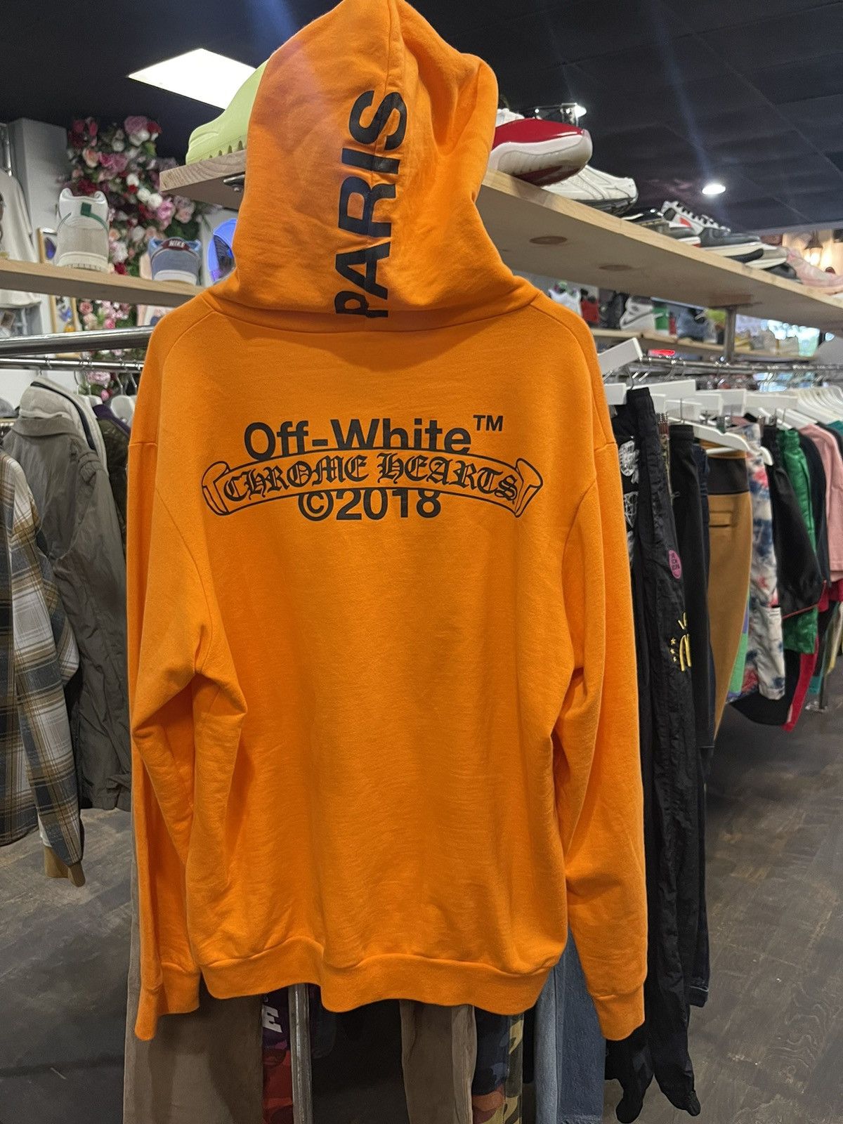 Chrome hearts x off white hoodie sale