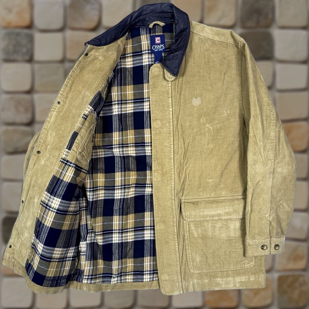 Ralph Lauren Ralph Lauren Chaps Jacket Men M Corduroy Leather Flannel Chore Field Barn Crest Size US M / EU 48-50 / 2 - 1 Thumbnail
