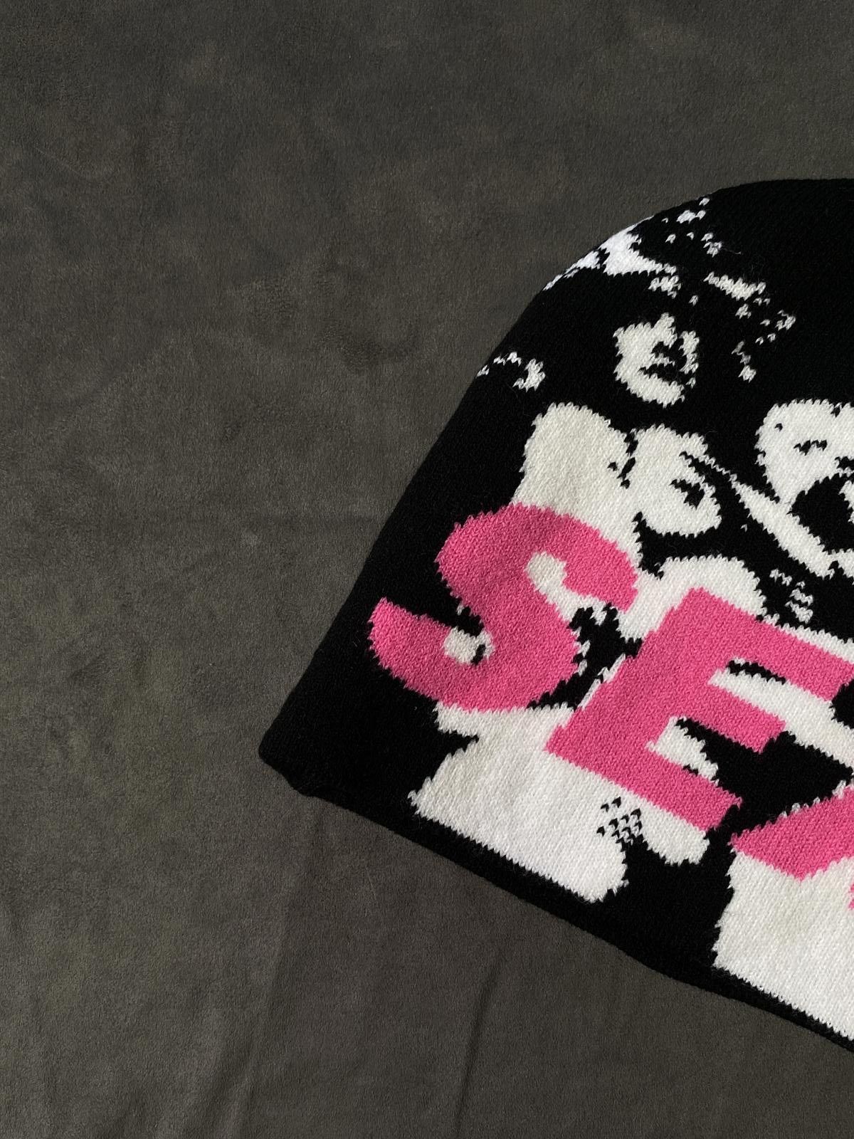 Japanese Brand Rare Sex Graphic Skull No Cuff Knit Beanie Hat Black Size ONE SIZE - 7 Thumbnail