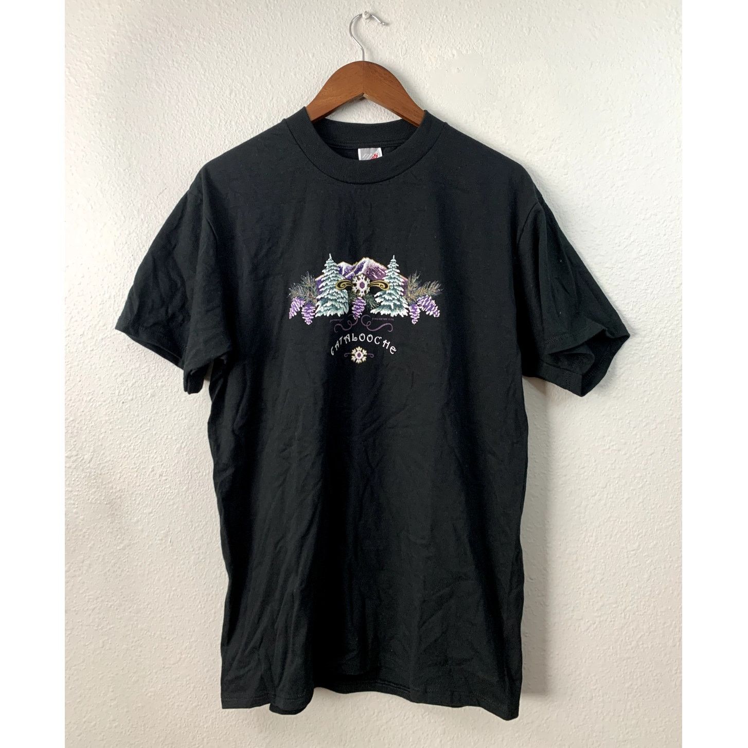 Jerzees Vintage Catalooche North Carolina Mountain Large Black Shirt Size US L / EU 52-54 / 3 - 1 Thumbnail