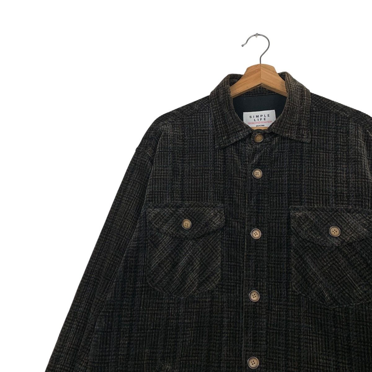 Japanese Brand 90’s SIMPLE LIFE Japan Work Casual Flannel Jacket #2289-C102 Size US M / EU 48-50 / 2 - 6 Thumbnail