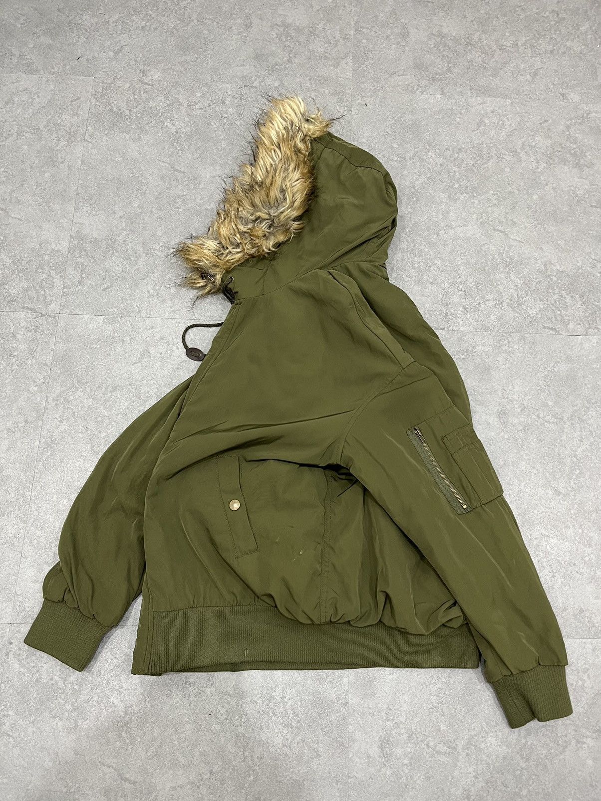 If Six Was Nine 2000s Bomber N2B Type KMRii Style Puffer Faux Fur Jacket Size US L / EU 52-54 / 3 - 3 Thumbnail
