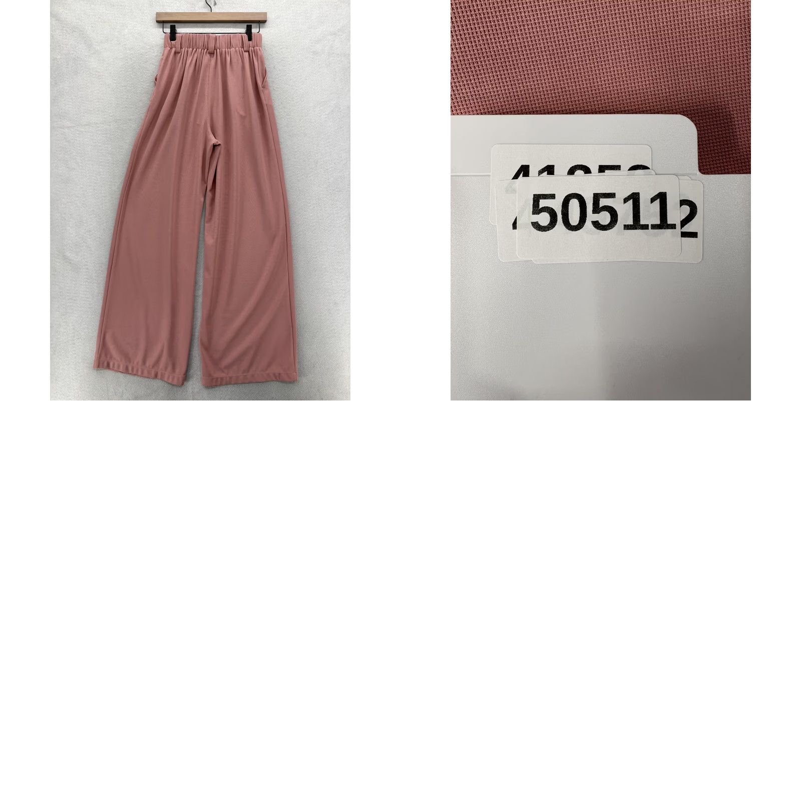 Vintage Halara Dress Pants Womens XS Pink Knit Elastic Waist Pleated Wide-Leg Solid Casual Size 26" / US 2 / IT 38 - 8 Thumbnail
