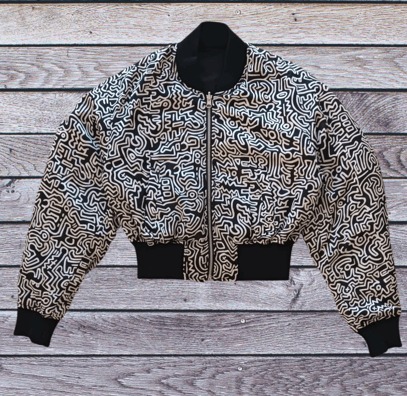 Japanese Brand × Keith Haring BOMBER JACKET KEITH HARING X SLY CROP TOP Size ONE SIZE - 1 Thumbnail