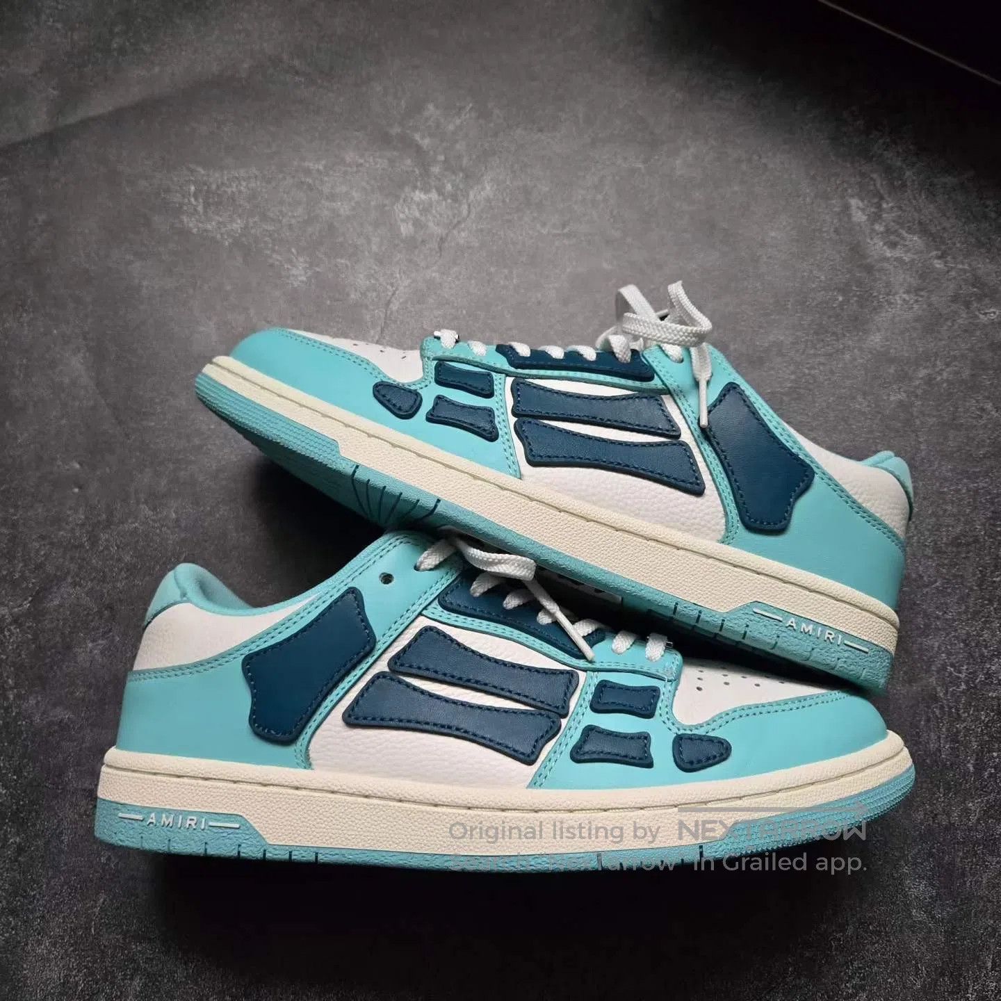 Amiri AMIRI White and Blue Bone Shoes| Size US 8 / EU 41 - 8 Thumbnail