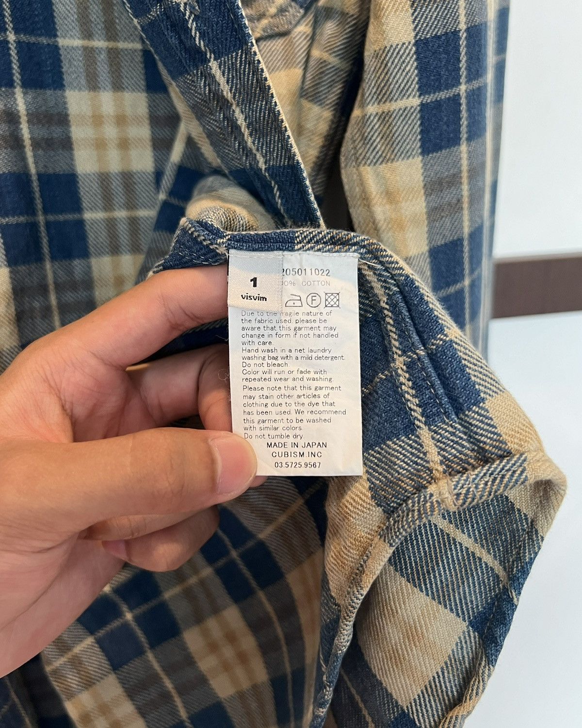 Visvim Visvim FW14 Black Elk Flannel (Indigo Check) Beige Size US S / EU 44-46 / 1 - 8 Thumbnail
