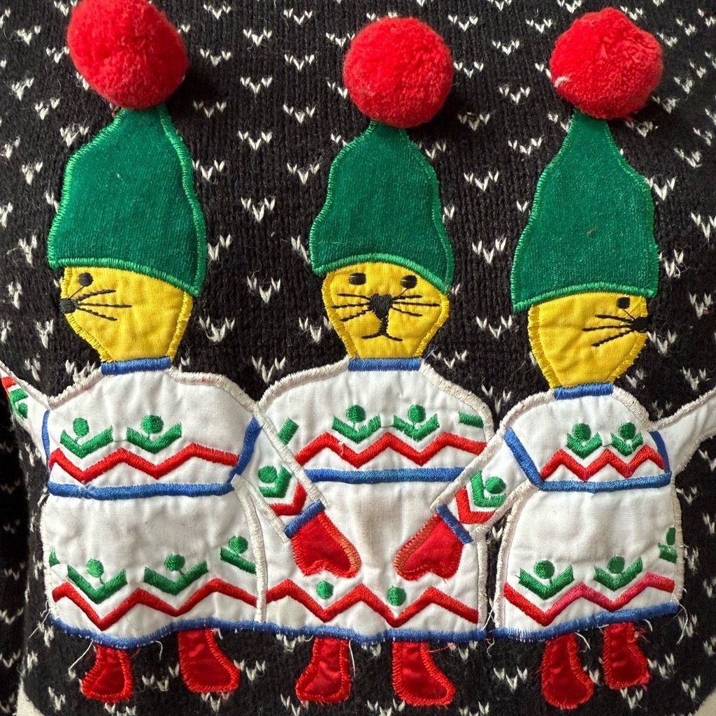 Vintage Vintage 90s Jordache Novelty Sweater Applique Embroidered Mo Size M / US 6-8 / IT 42-44 - 2 Thumbnail