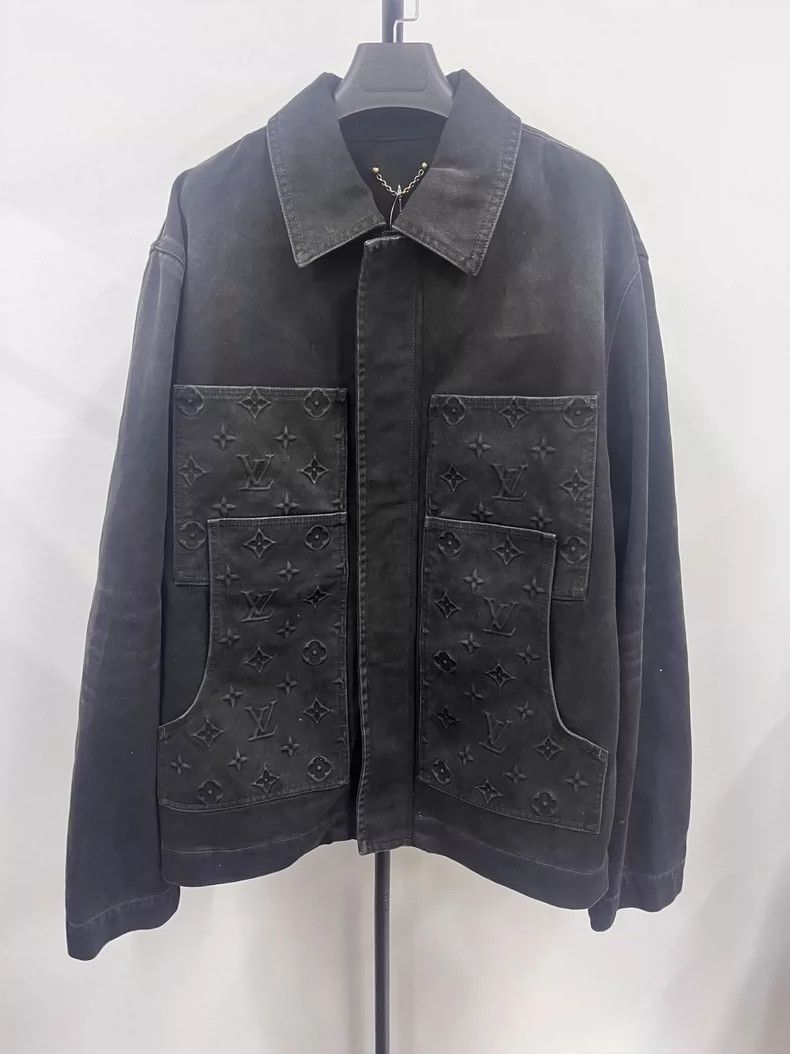 Louis Vuitton Louis Vuitton FW24 Solid Logo Lapel Casual Long Sleeve Deni Size US L / EU 52-54 / 3 - 1 Thumbnail