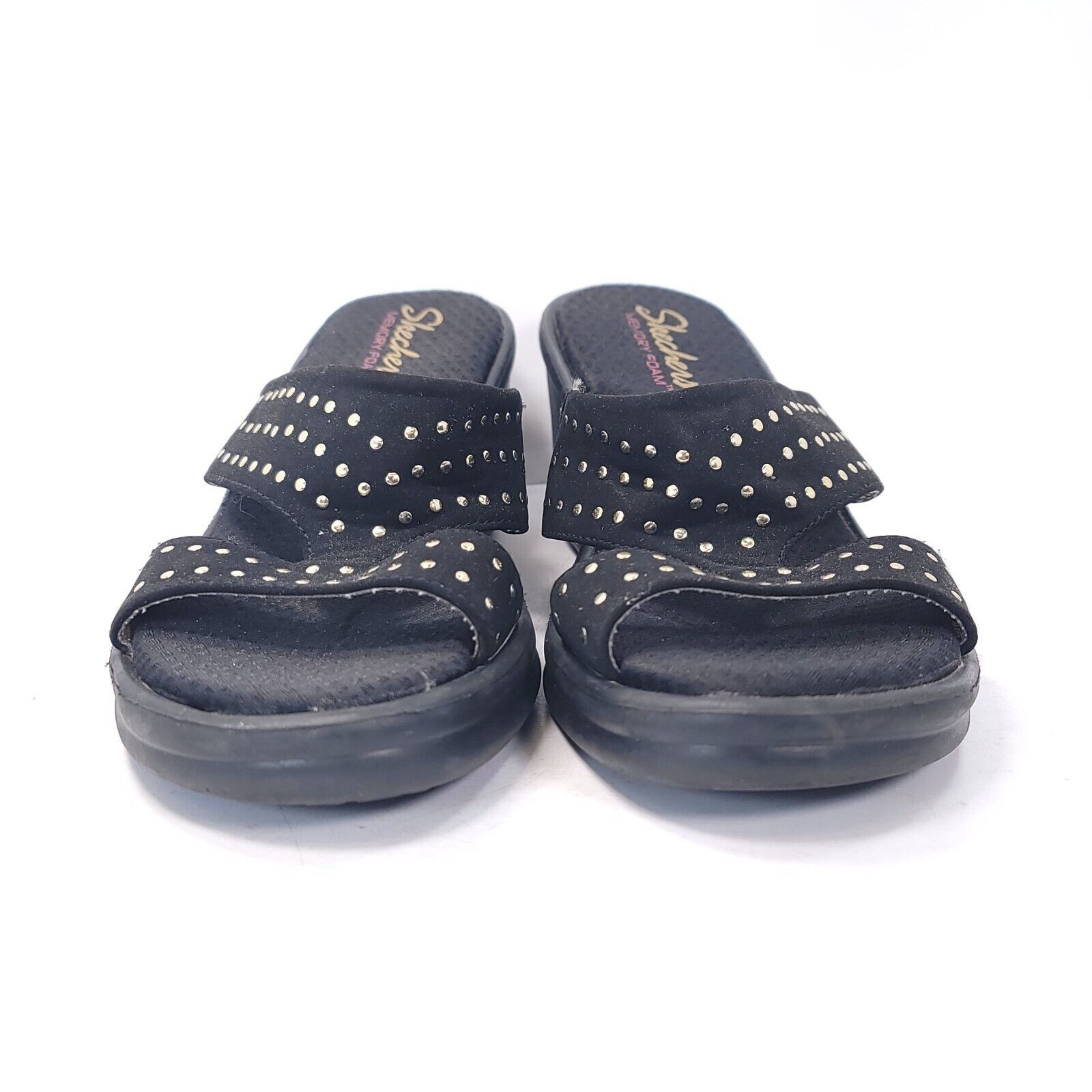 Sam Edelman Skechers Memory Foam Slide Sandal Women Size 8 38466TX Black Size US 8 / IT 38 - 2 Thumbnail