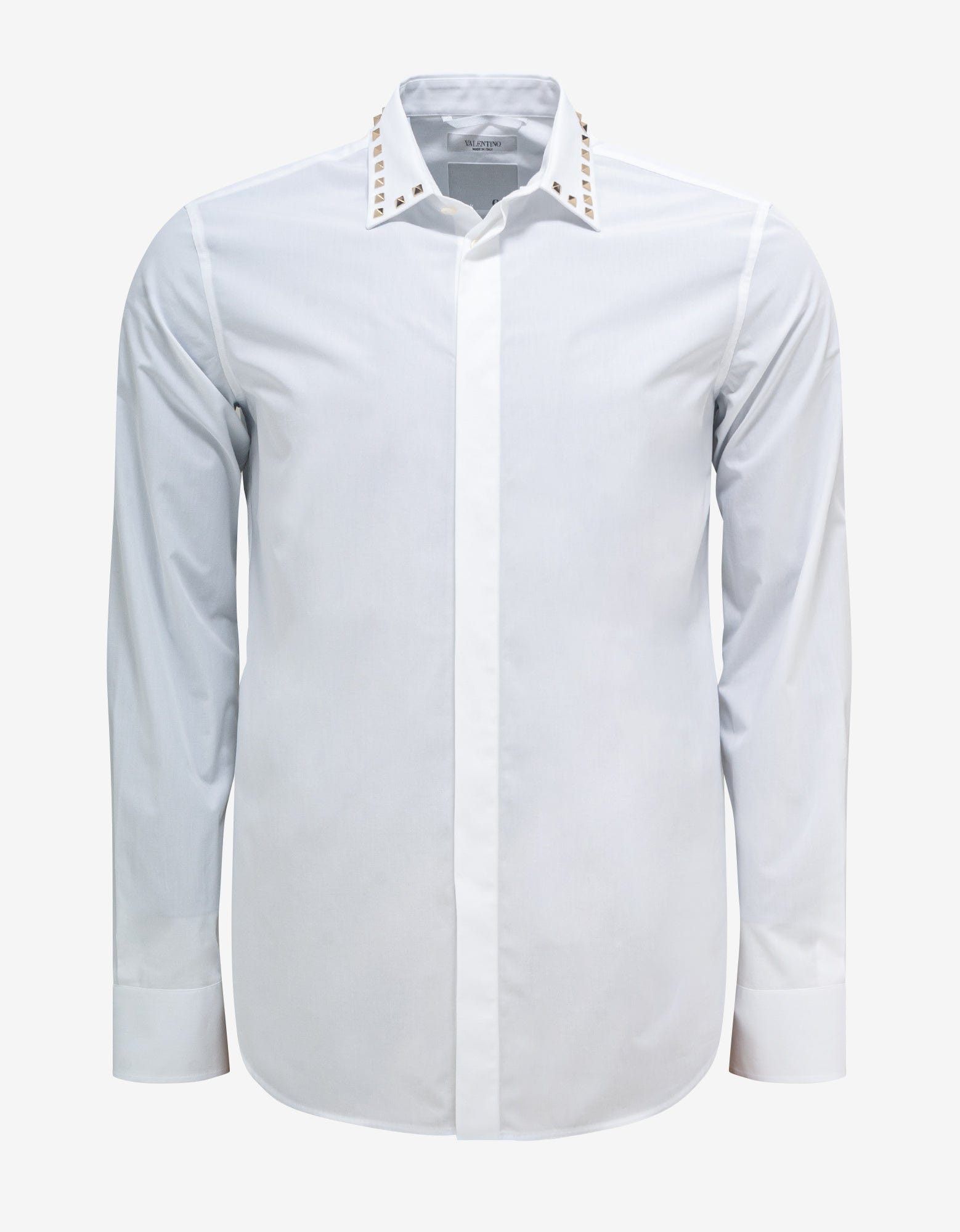 image of Valentino White Stud Shirt, Men's (Size Small)