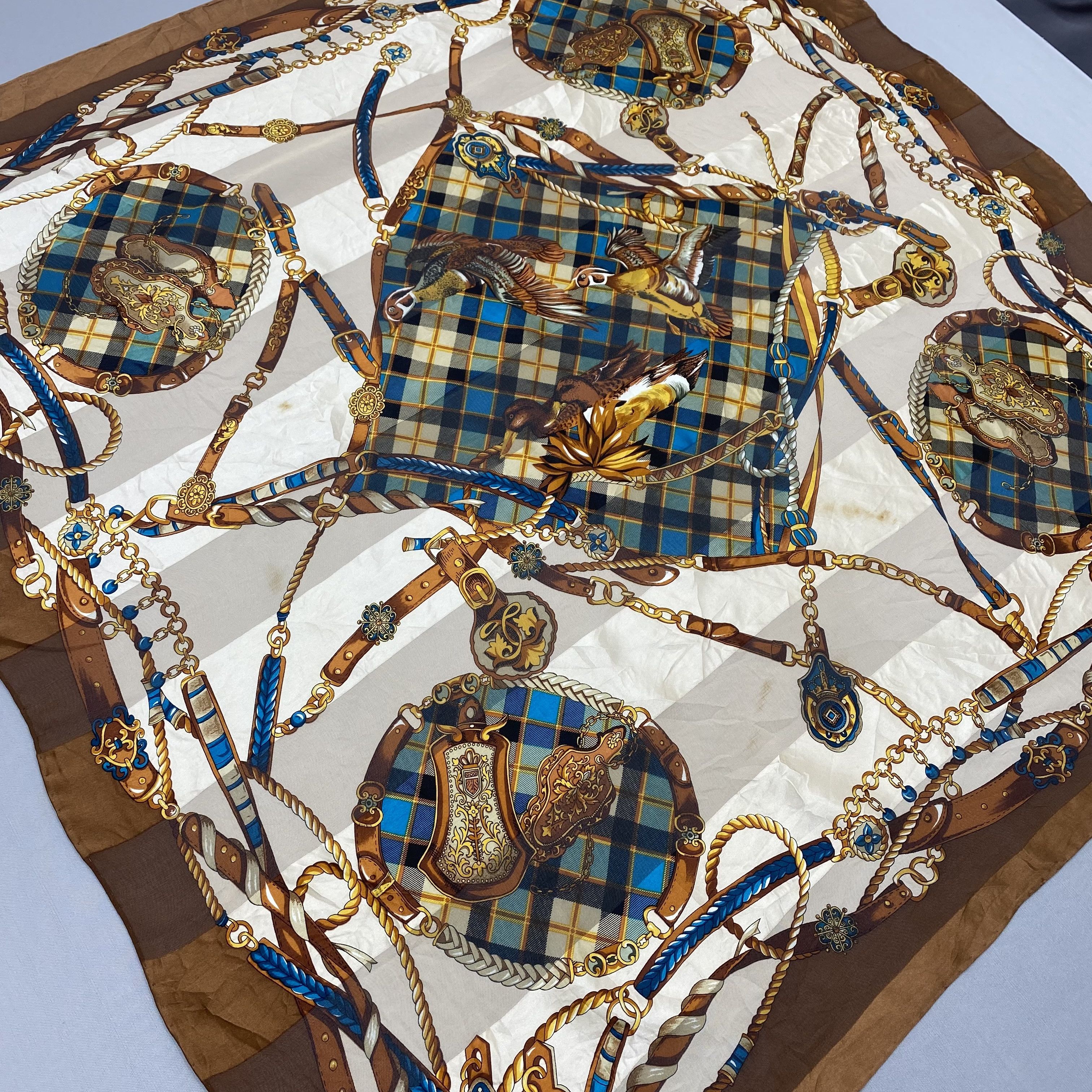 Japanese Brand Vintage Pierre Balmain SILK Scarf Twill Stole Wraps Scarves Size ONE SIZE - 4 Thumbnail