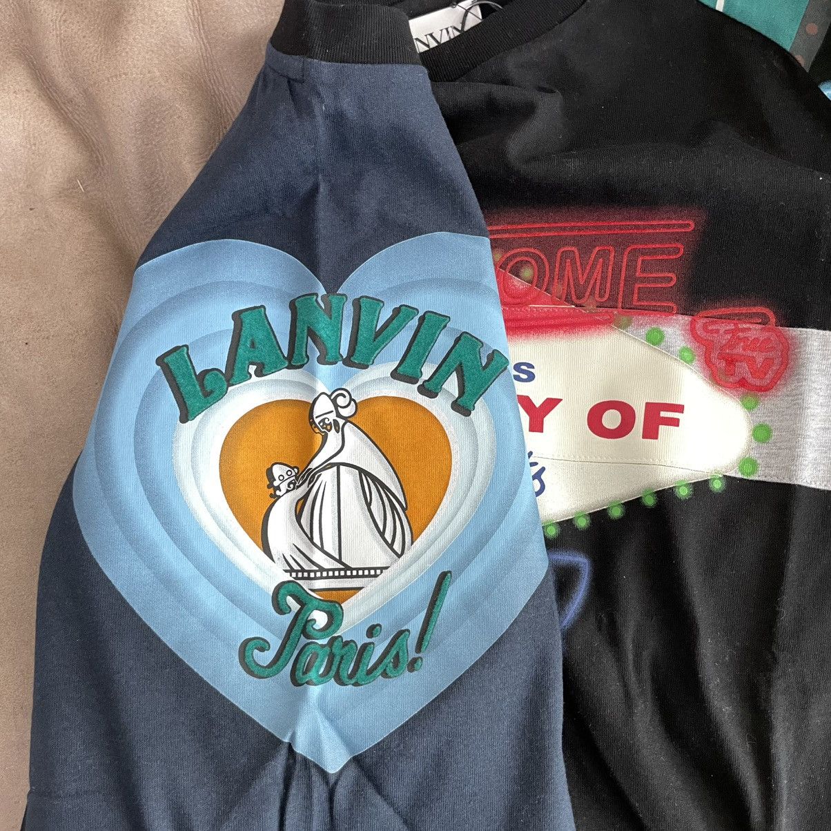 Lanvin LANVIN Logo Long Sleeve T-Shirt Black XL Size US XL / EU 56 / 4 - 4 Thumbnail
