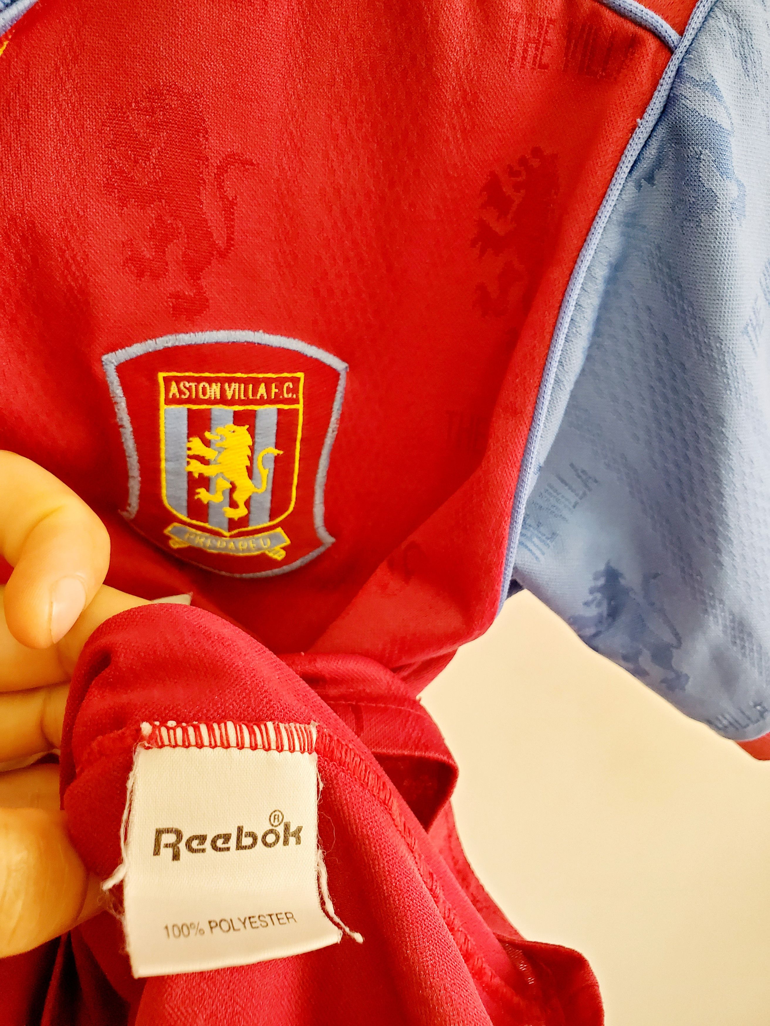Reebok × Vintage ASTON VILLA 1995/1997 HOME #9 milosevic jersey Boys 30/32 Size US XXS / EU 40 - 6 Thumbnail