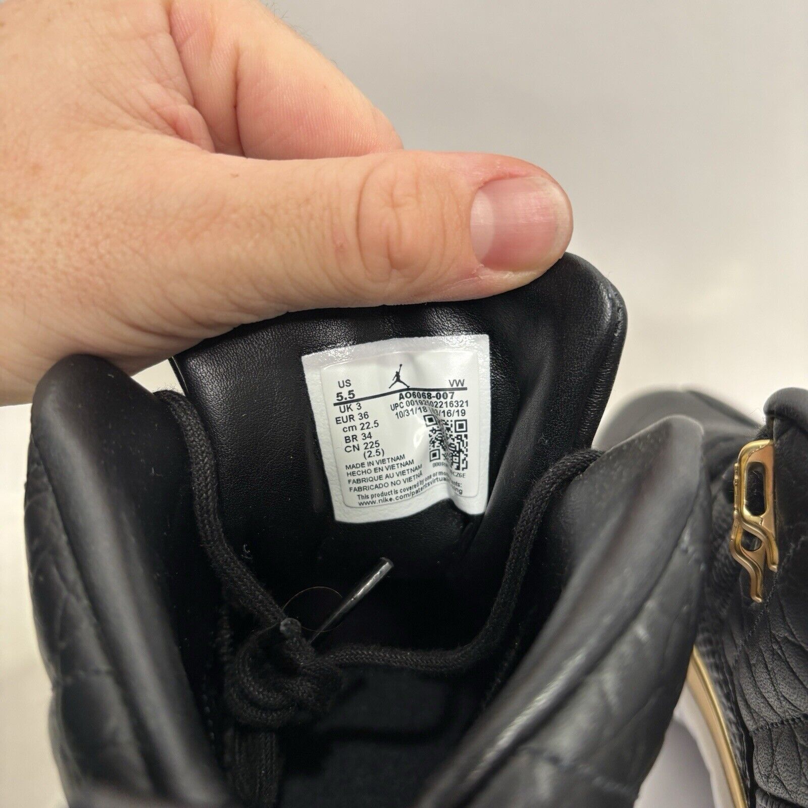 Jordan Brand Nike Air Jordan 12 Retro WMNS “Reptile/Black Gold” 2024 Size US 5.5 / IT 35.5 - 5 Thumbnail