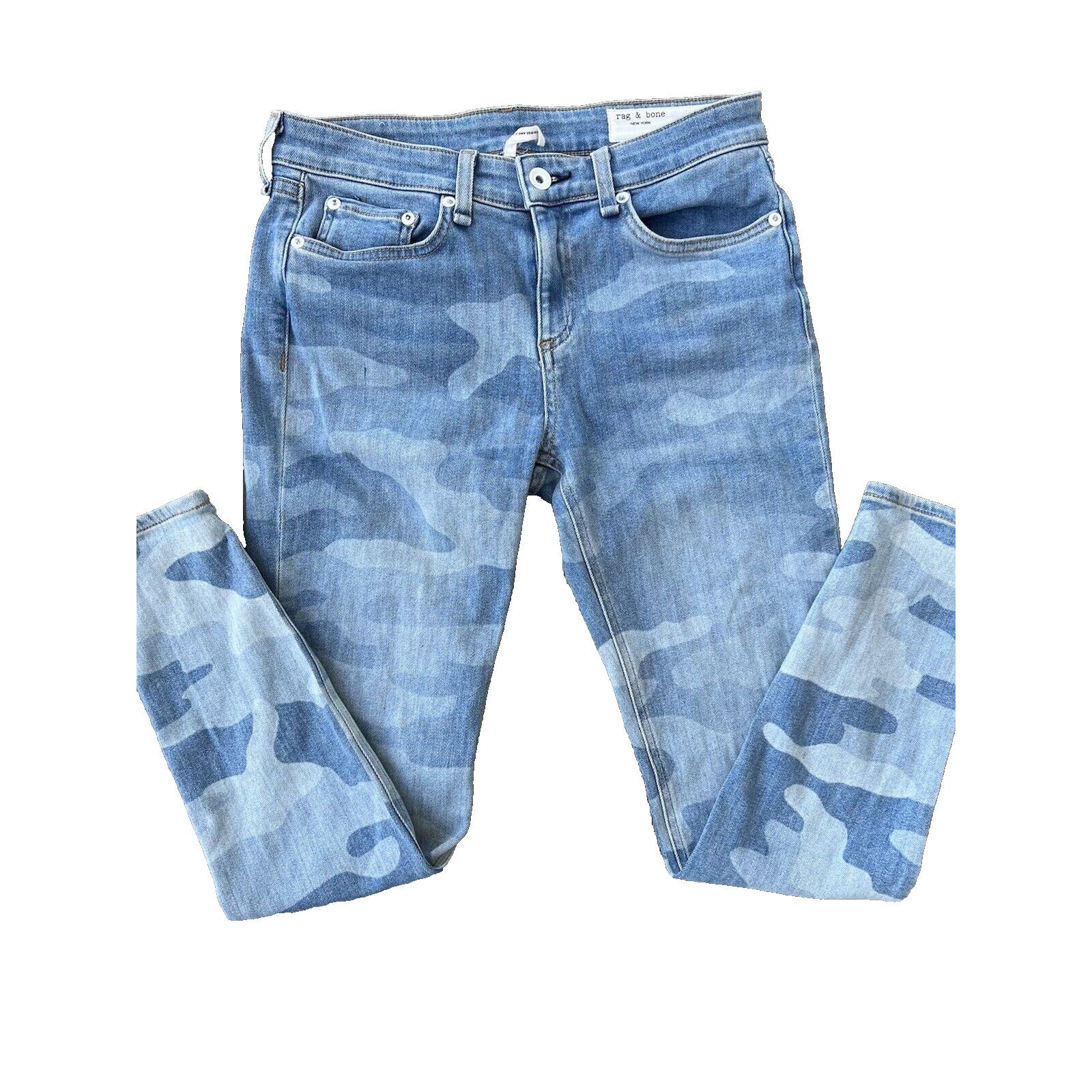 Rag & Bone Rag & Bone Cate Faded Camo Ankle Skiny Jeans size 26 A000323 Size 26" / US 2 / IT 38 - 4 Thumbnail
