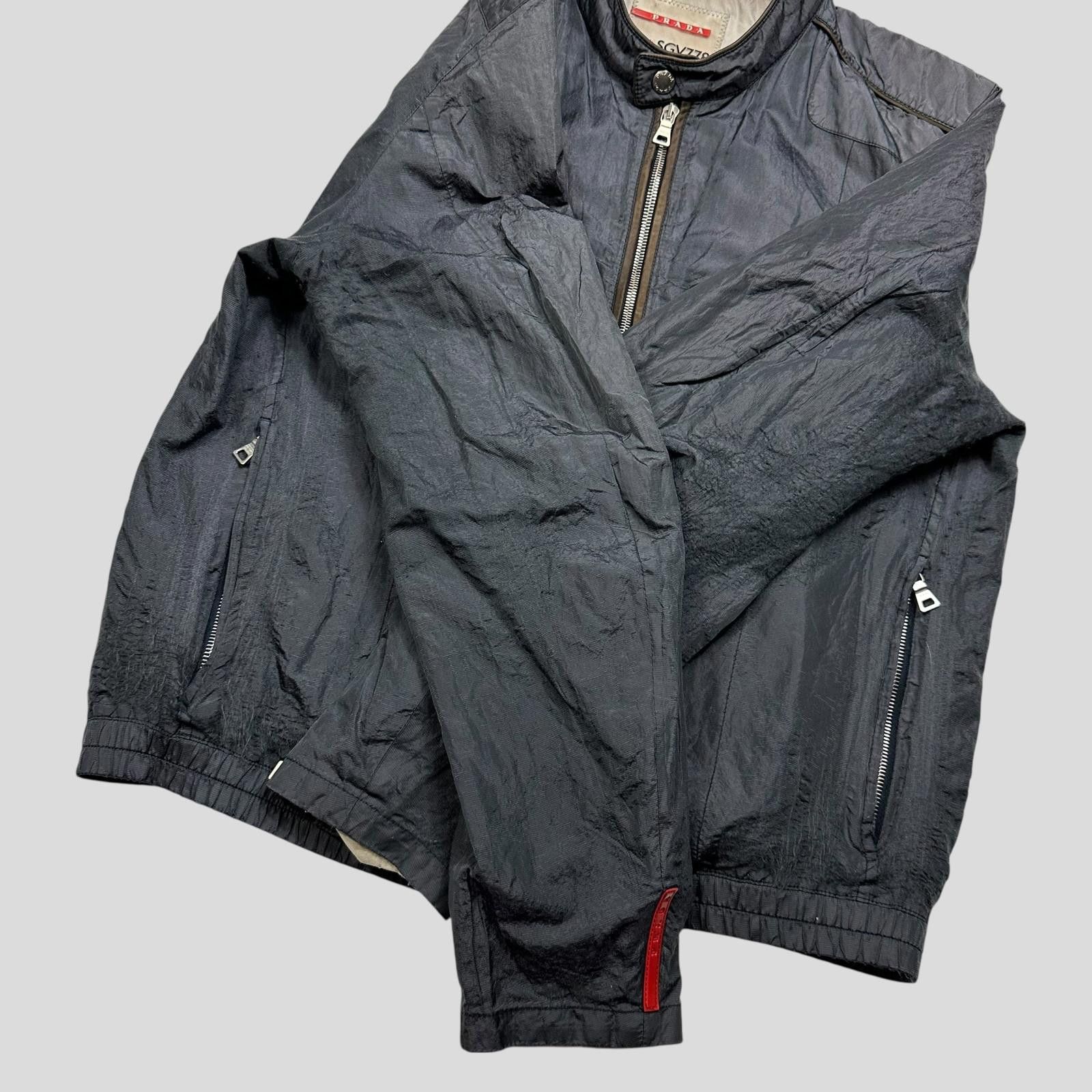 Prada Prada Sport 00’s Metal Nylon + Leather Moto Biker Jacket - M Size US M / EU 48-50 / 2 - 6 Thumbnail